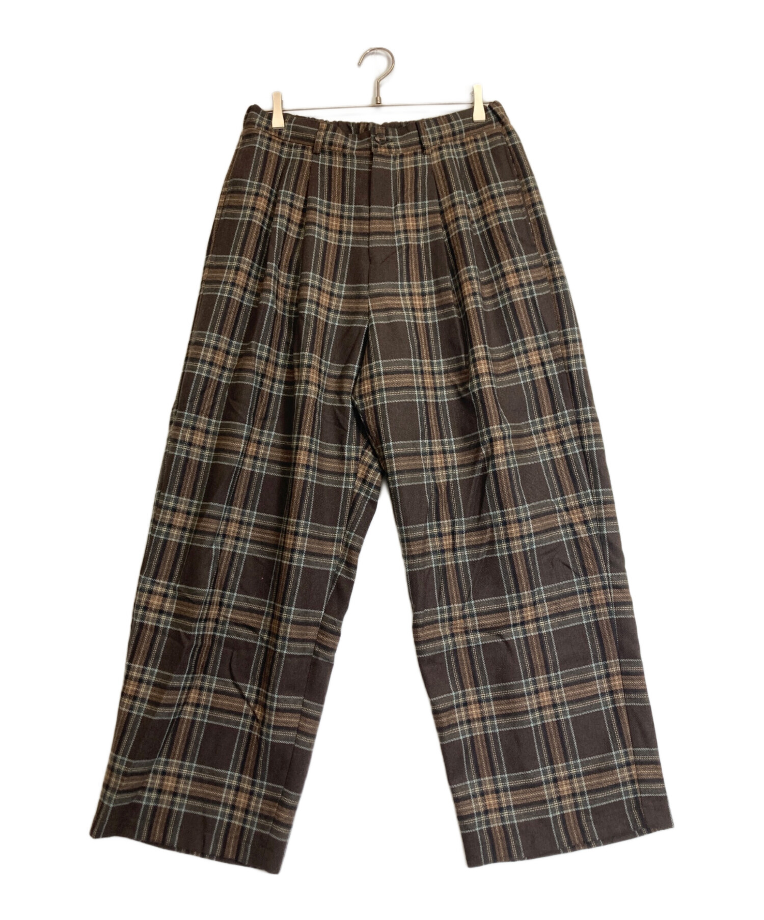 中古・古着通販】is-ness (イズネス) チェックパンツ ブラウン サイズ