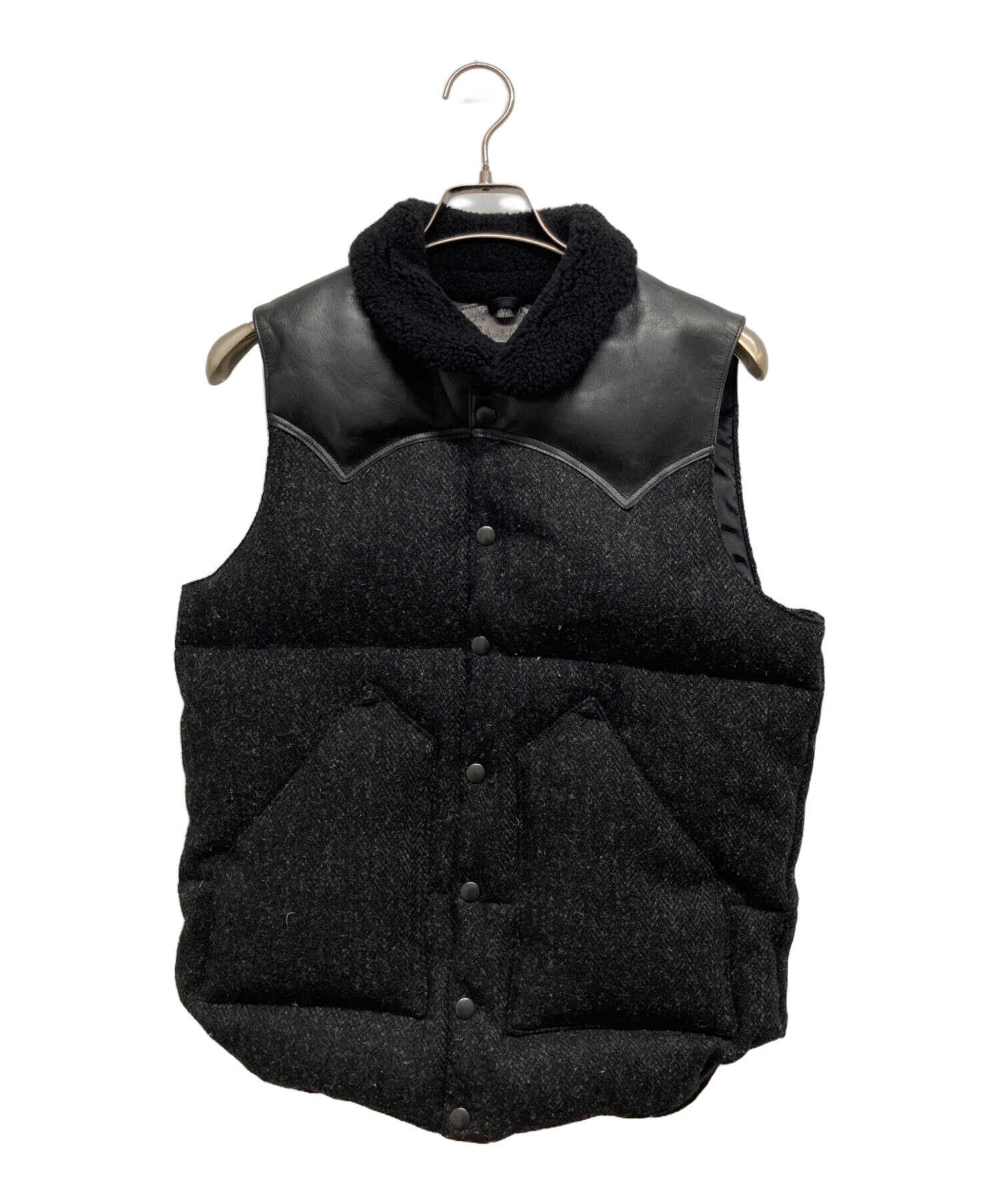 ロッキーマウンテンフェザーベッド『レザー切替ダウンベスト size38』 中古・古着通販】Rocky Mountain FeatherBed (ロッキーマウンテン