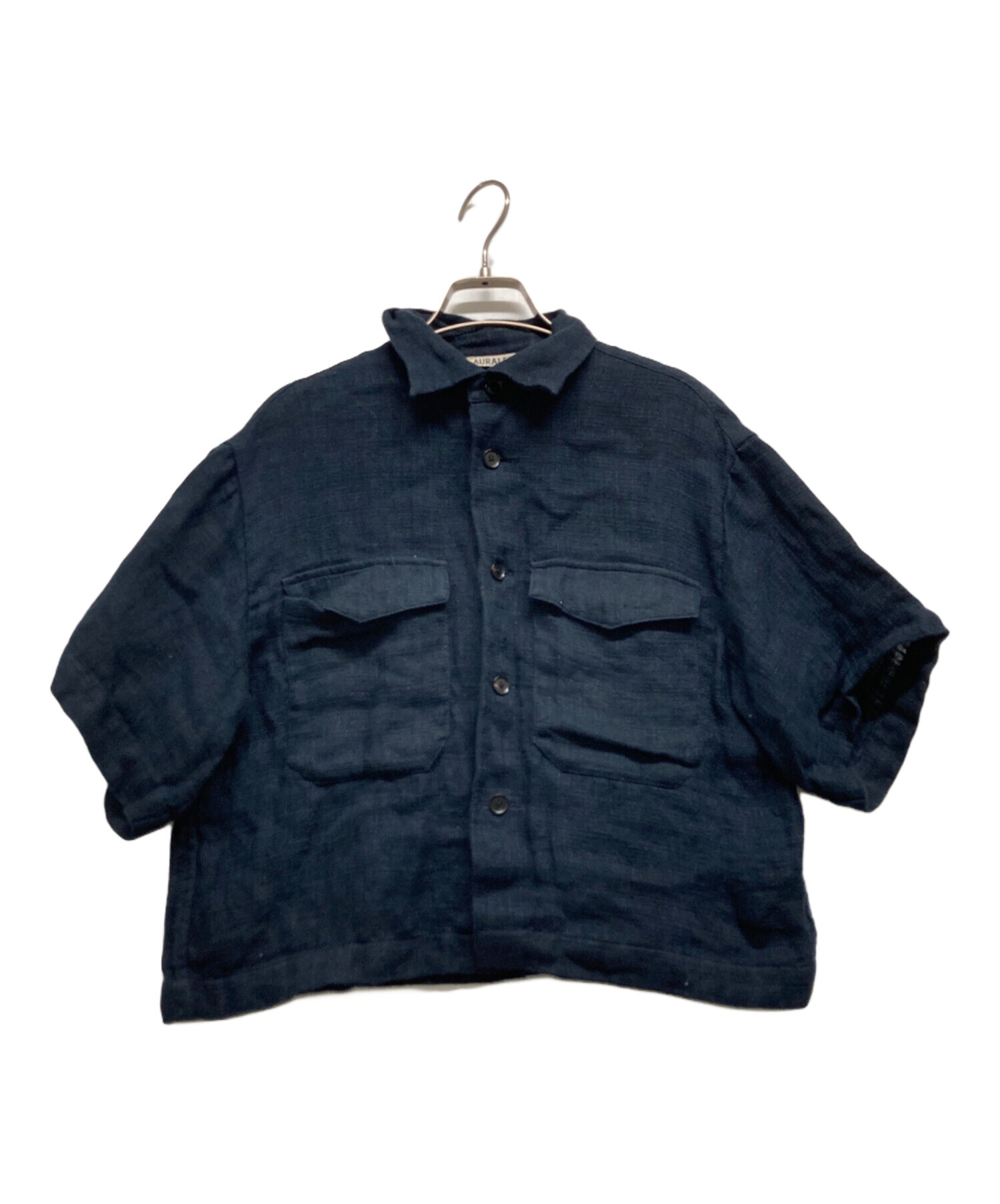 中古・古着通販】AURALEE (オーラリー) リネンシャツ ネイビー サイズ