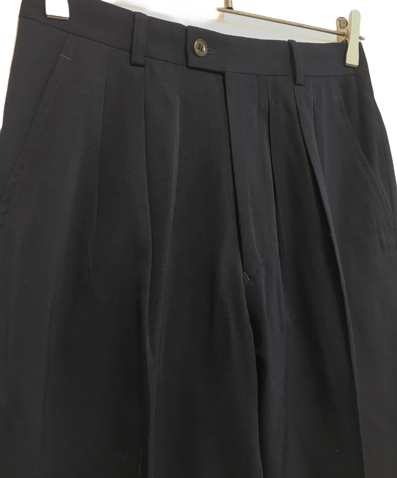 KENZO スラックス パンツ サイズ36【新品未使用　定価の約55%off】 中古・古着通販】KENZO (ケンゾー) 2タックスラックス ネイビー サイズ