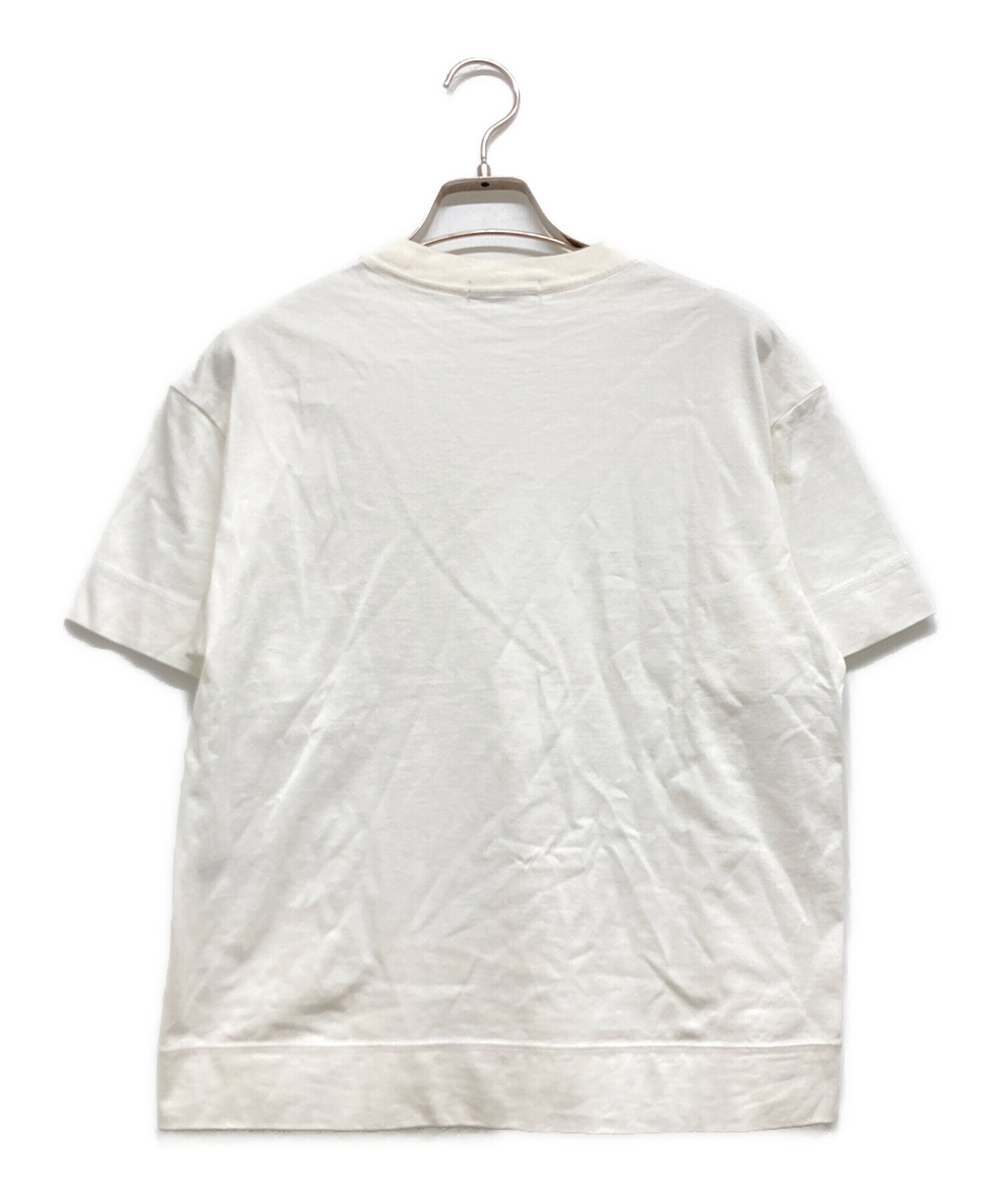 中古・古着通販】Drawer (ドゥロワー) ロゴTシャツ ホワイト サイズ:S