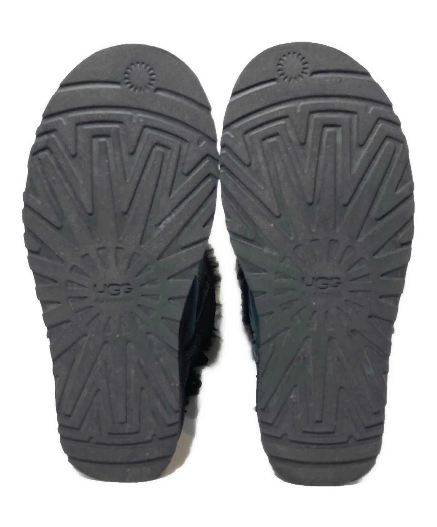 中古・古着通販】UGG (アグ) リボン付きムートンブーツ ブラック