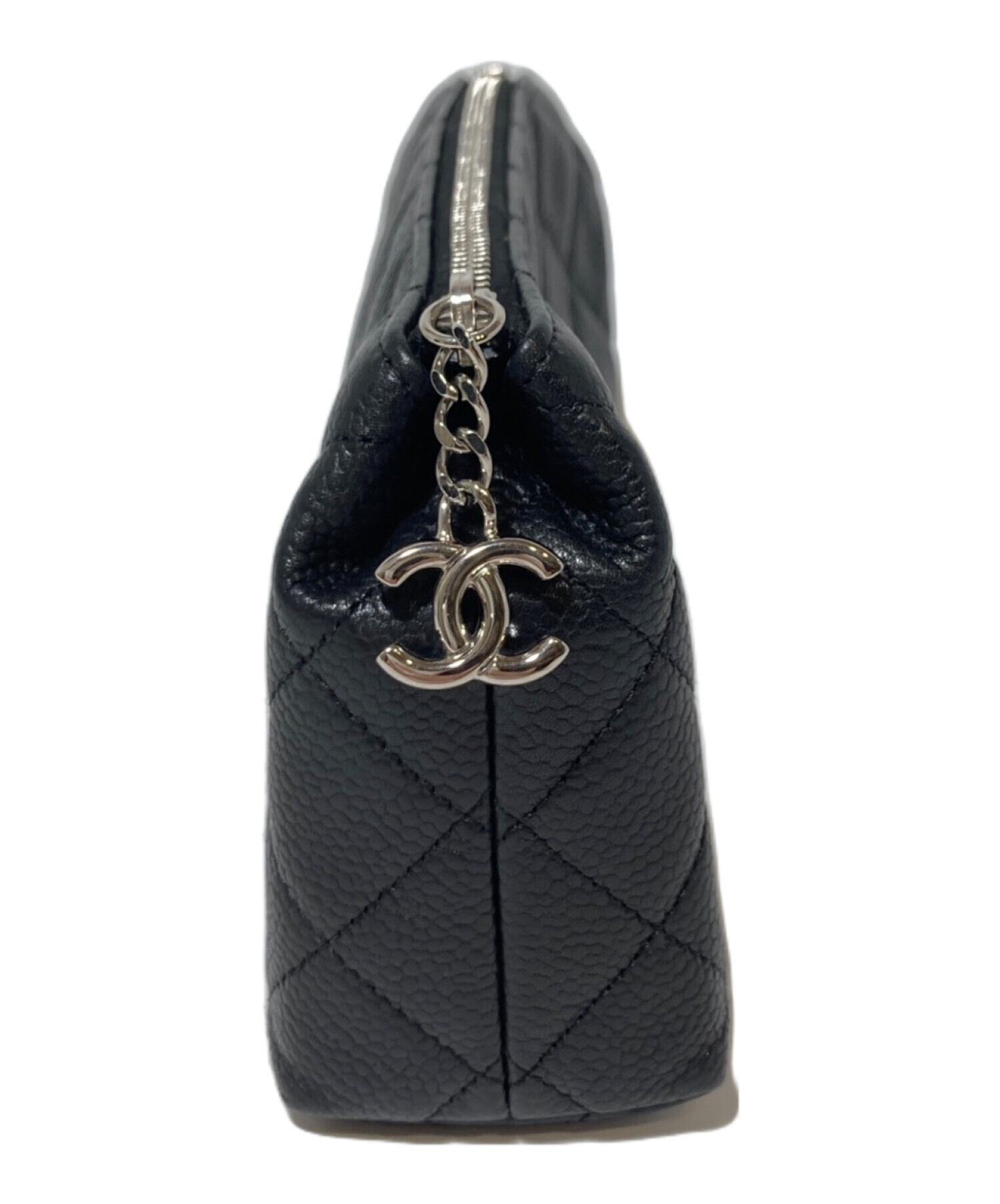 未使用/着画追加CHANEL/シャネル/キャビア/黒/ ウエストバッグ/ポーチ/ 中古・古着通販】CHANEL (シャネル) キャビアスキンマトラッセポーチ