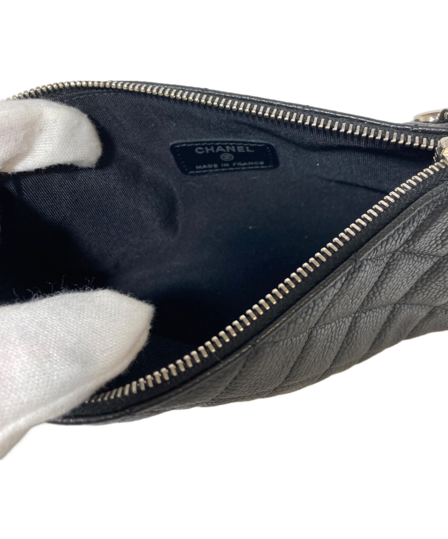 中古・古着通販】CHANEL (シャネル) キャビアスキンマトラッセポーチ