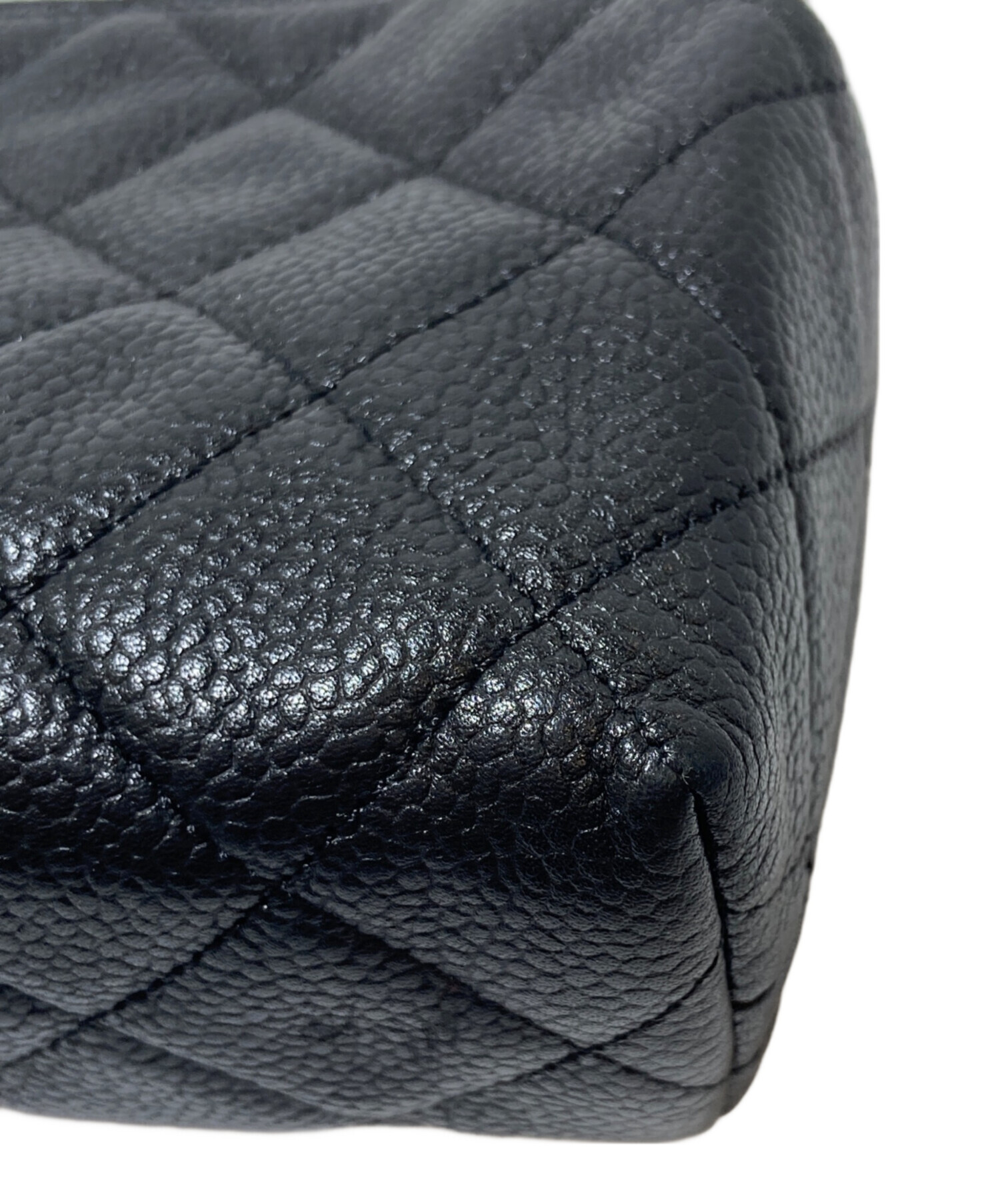 中古・古着通販】CHANEL (シャネル) キャビアスキンマトラッセポーチ