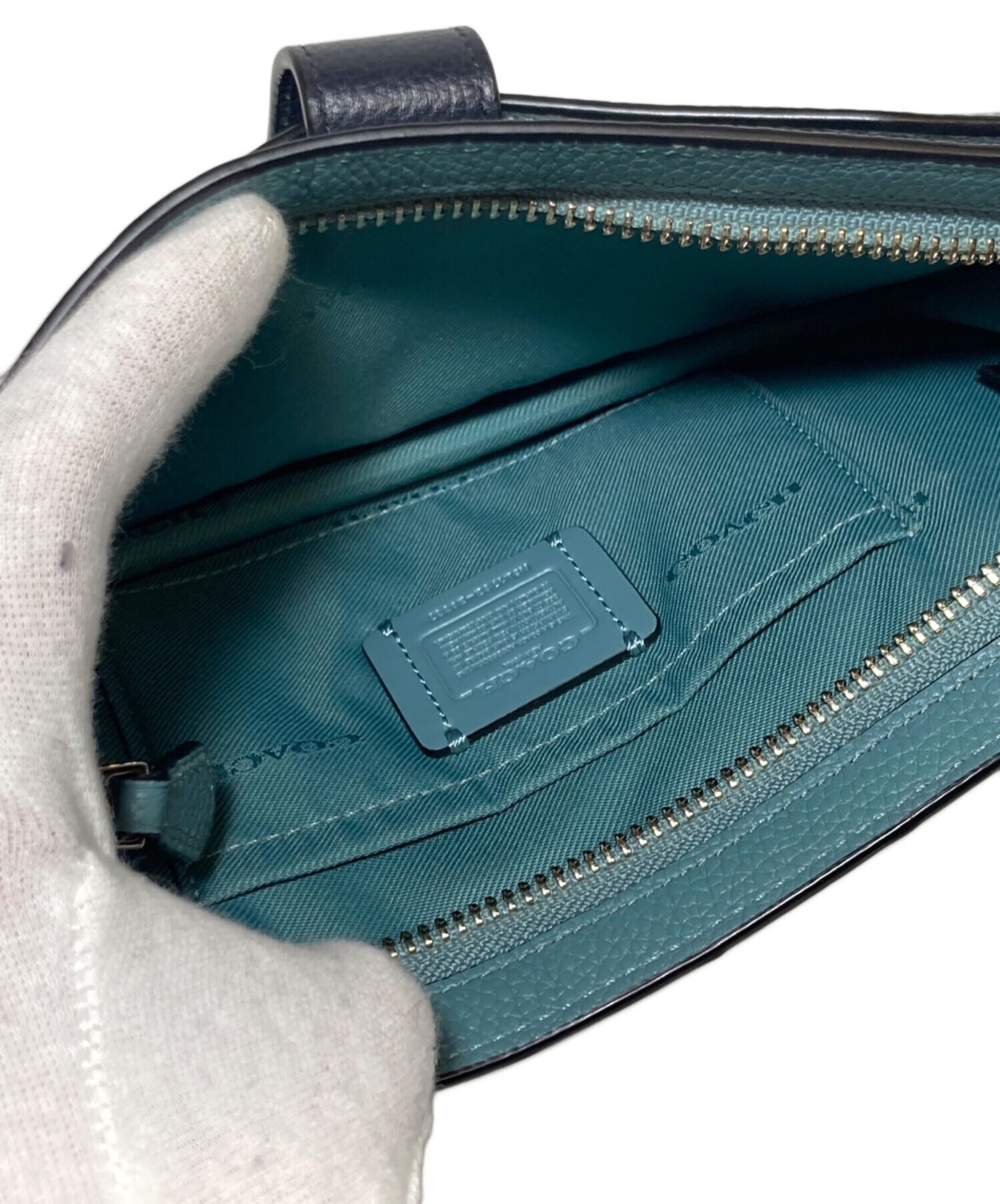 中古・古着通販】COACH (コーチ) ショルダーバッグ スカイブルー 