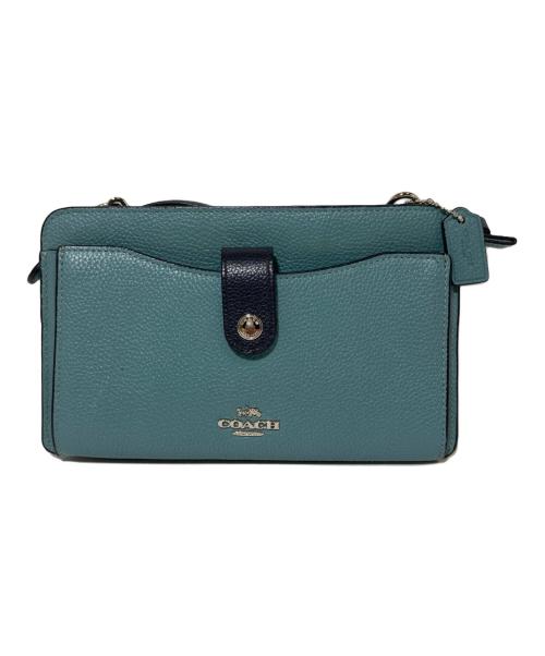 中古・古着通販】COACH (コーチ) ショルダーバッグ スカイブルー