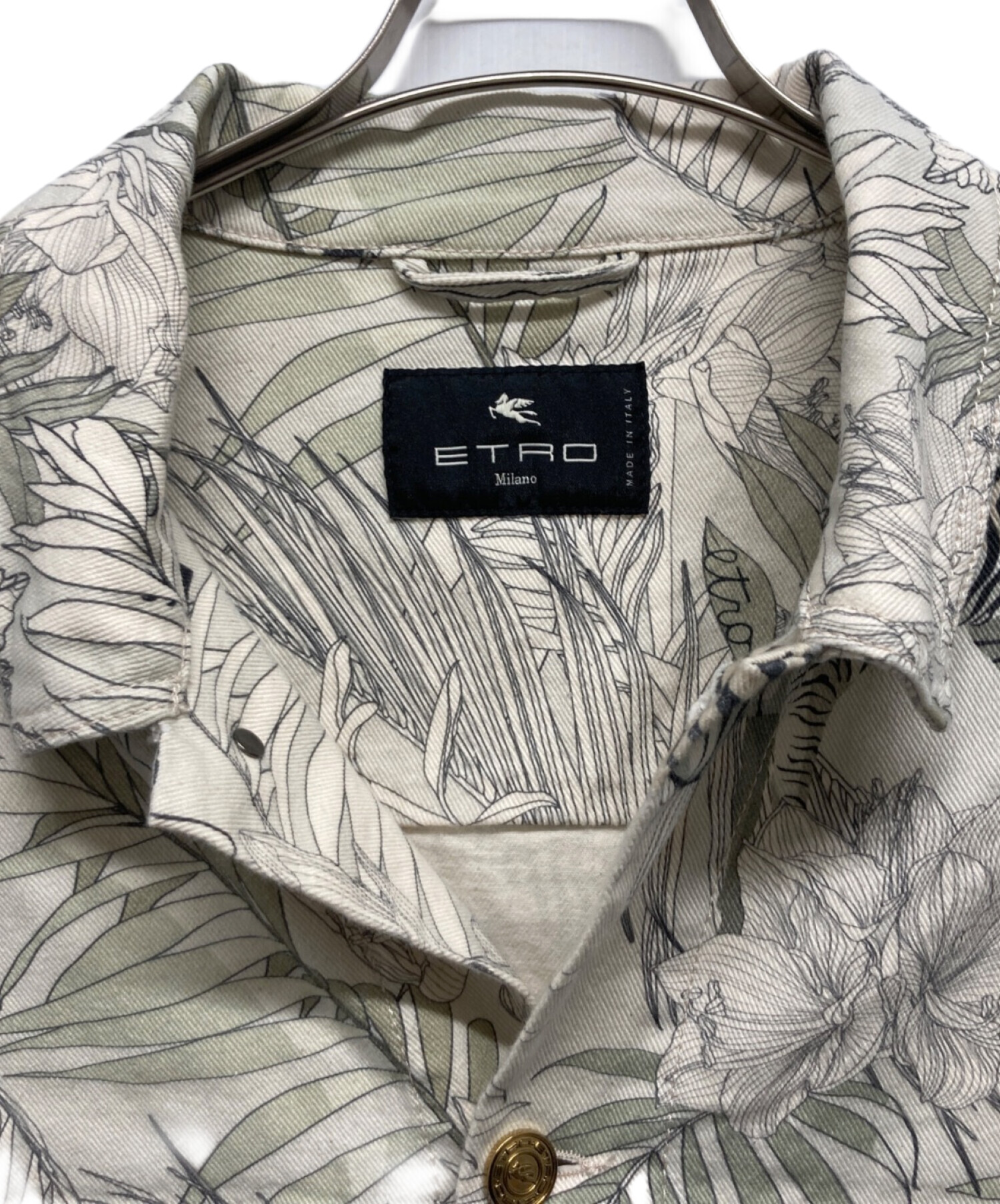 中古・古着通販】ETRO (エトロ) 花柄プリント デニムジャケット