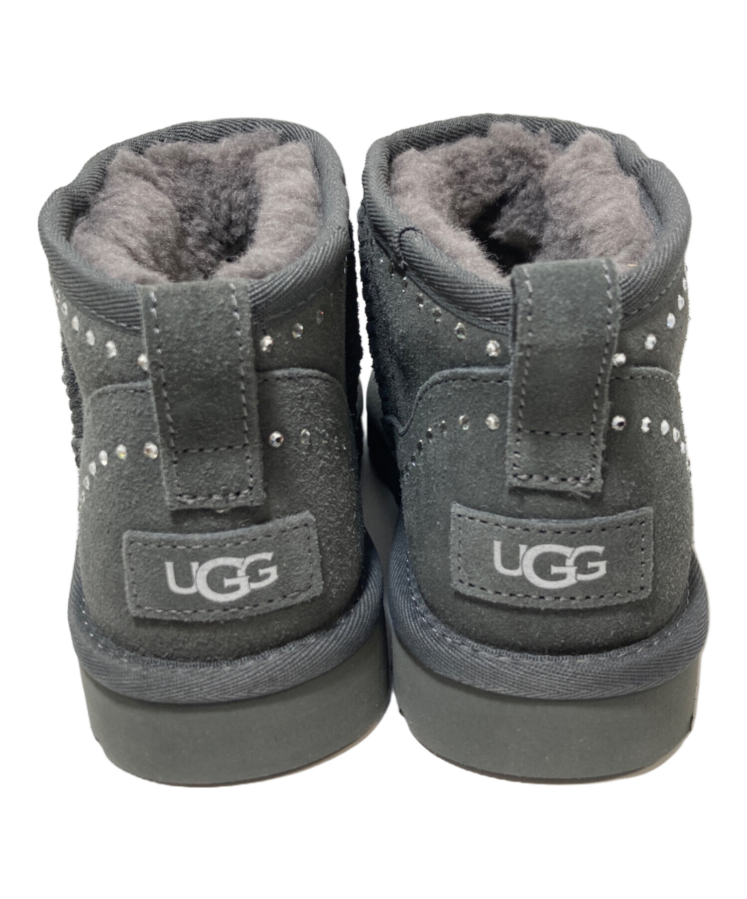 中古・古着通販】UGG (アグ) スタッズブーツ グレー サイズ:24