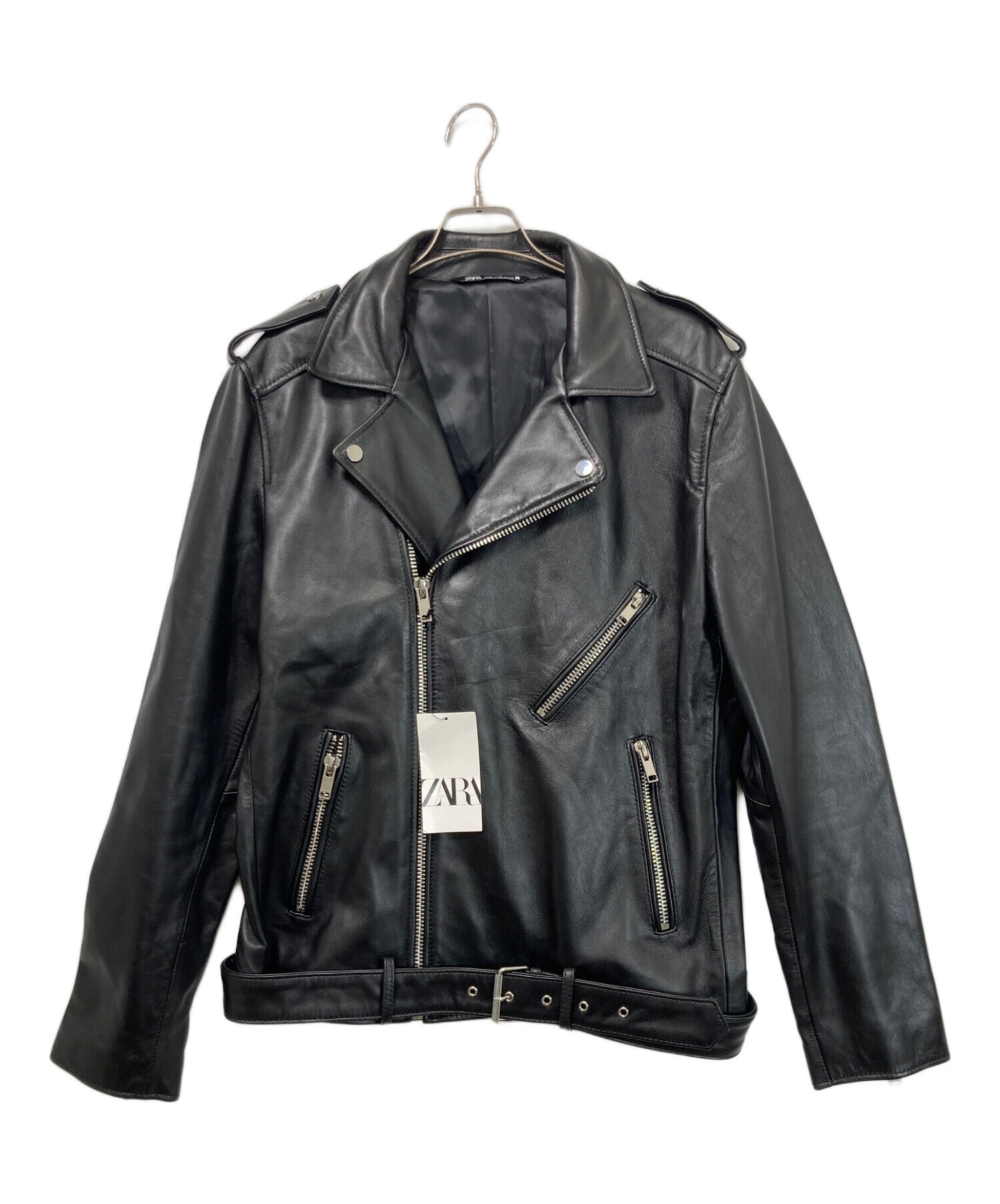 中古・古着通販】ZARA (ザラ) ラムレザーライダースジャケット