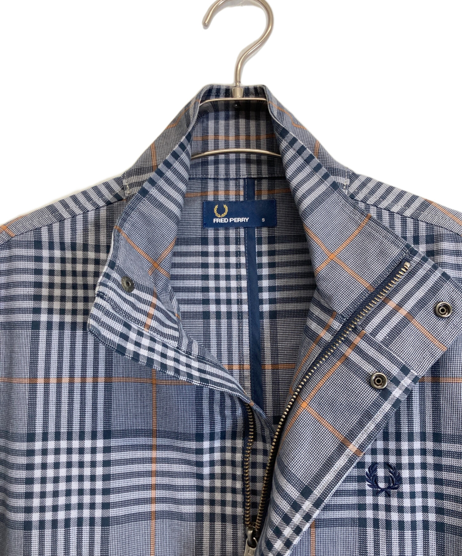 中古・古着通販】FRED PERRY (フレッドペリー) チェックコート グレー