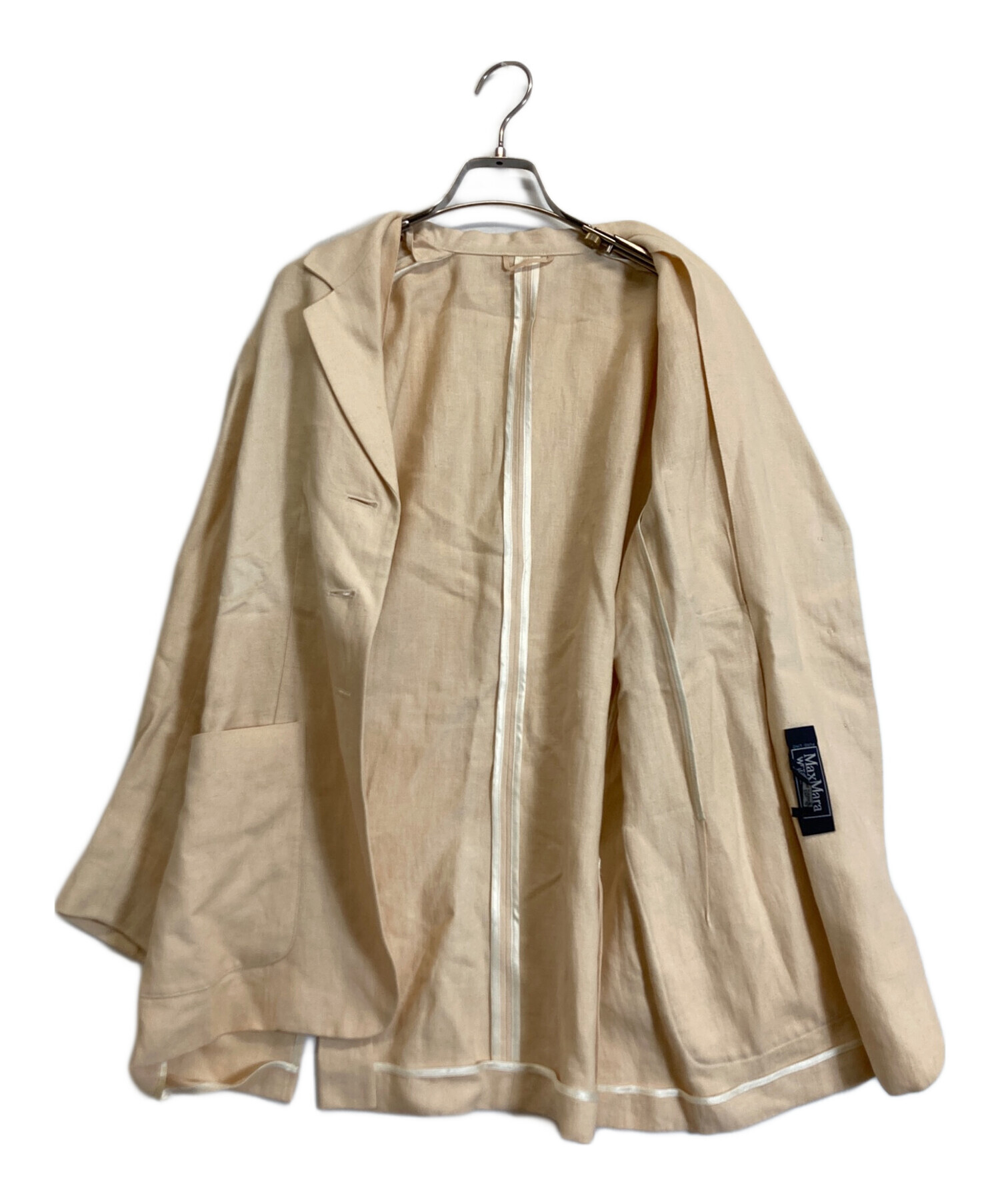 中古・古着通販】MaxMara (マックスマーラ) リネンジャケット ベージュ