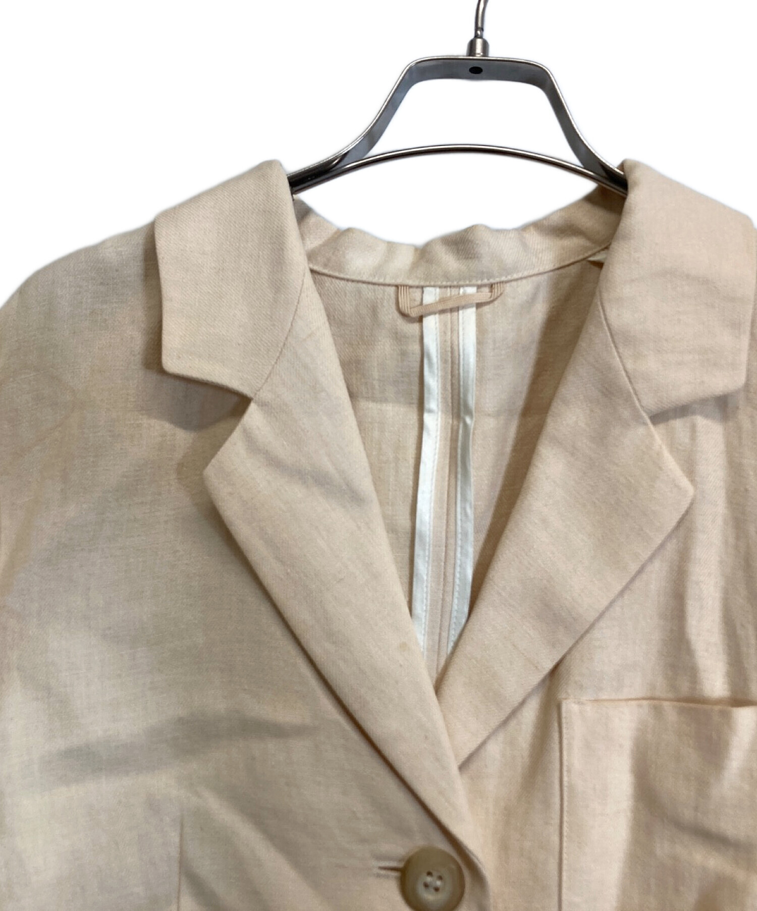 中古・古着通販】MaxMara (マックスマーラ) リネンジャケット ベージュ