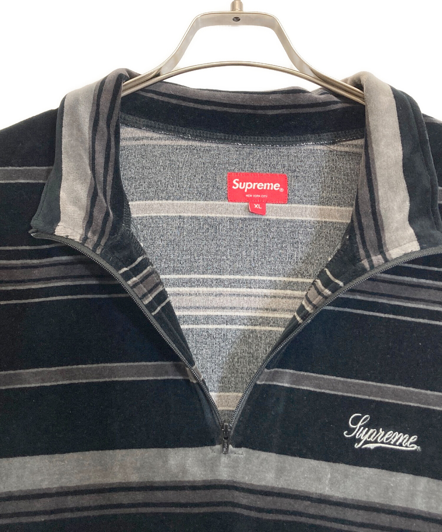 中古・古着通販】Supreme (シュプリーム) ベロアハーフジッププル
