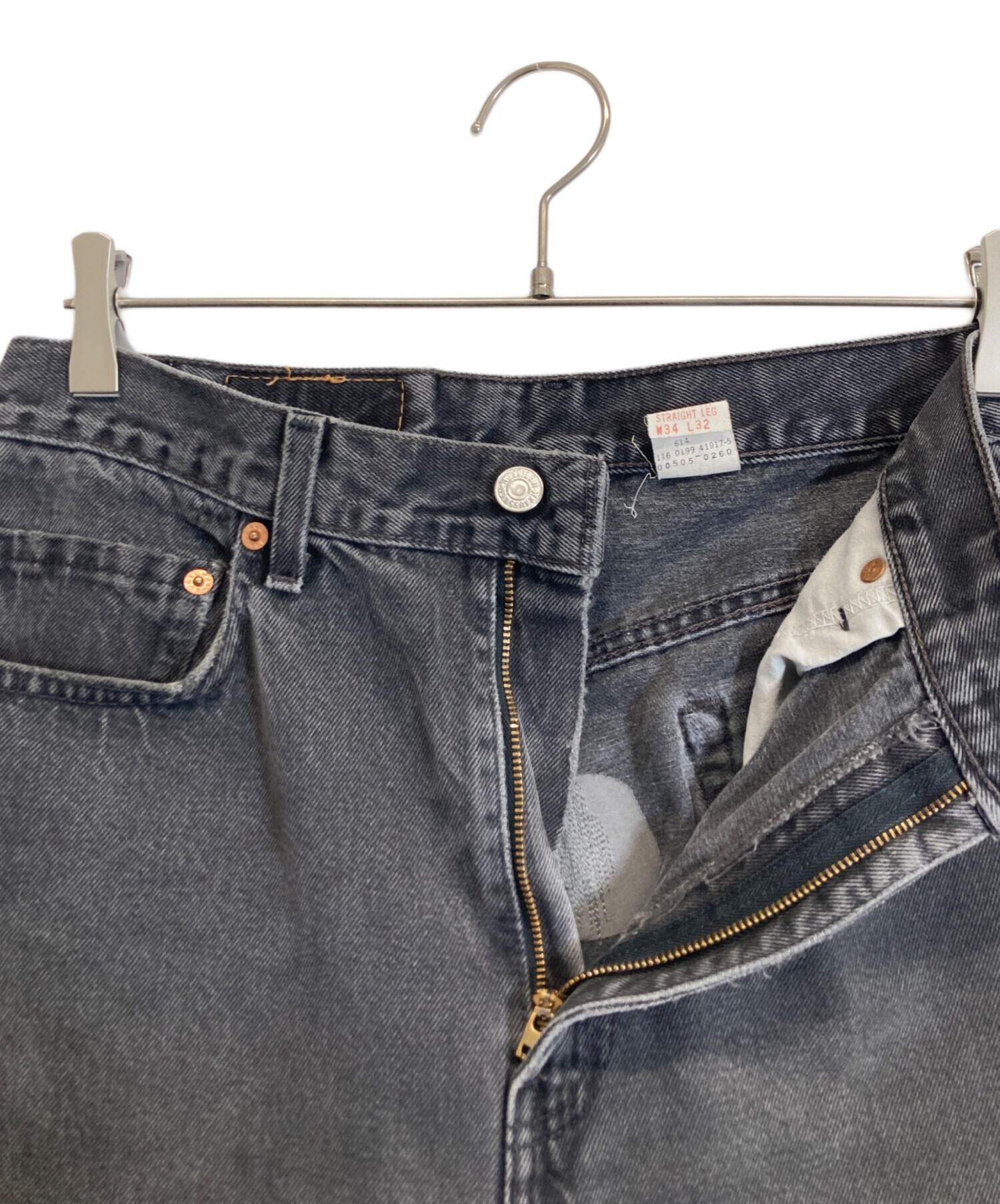 中古・古着通販】LEVI'S (リーバイス) デニムパンツ ブラック サイズ