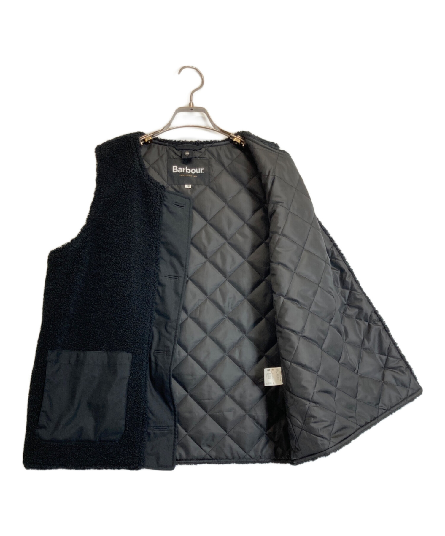Barbour ブラック ベスト UK12 楽天市場】BARBOUR バブアー キルティングライナーベスト ブラック
