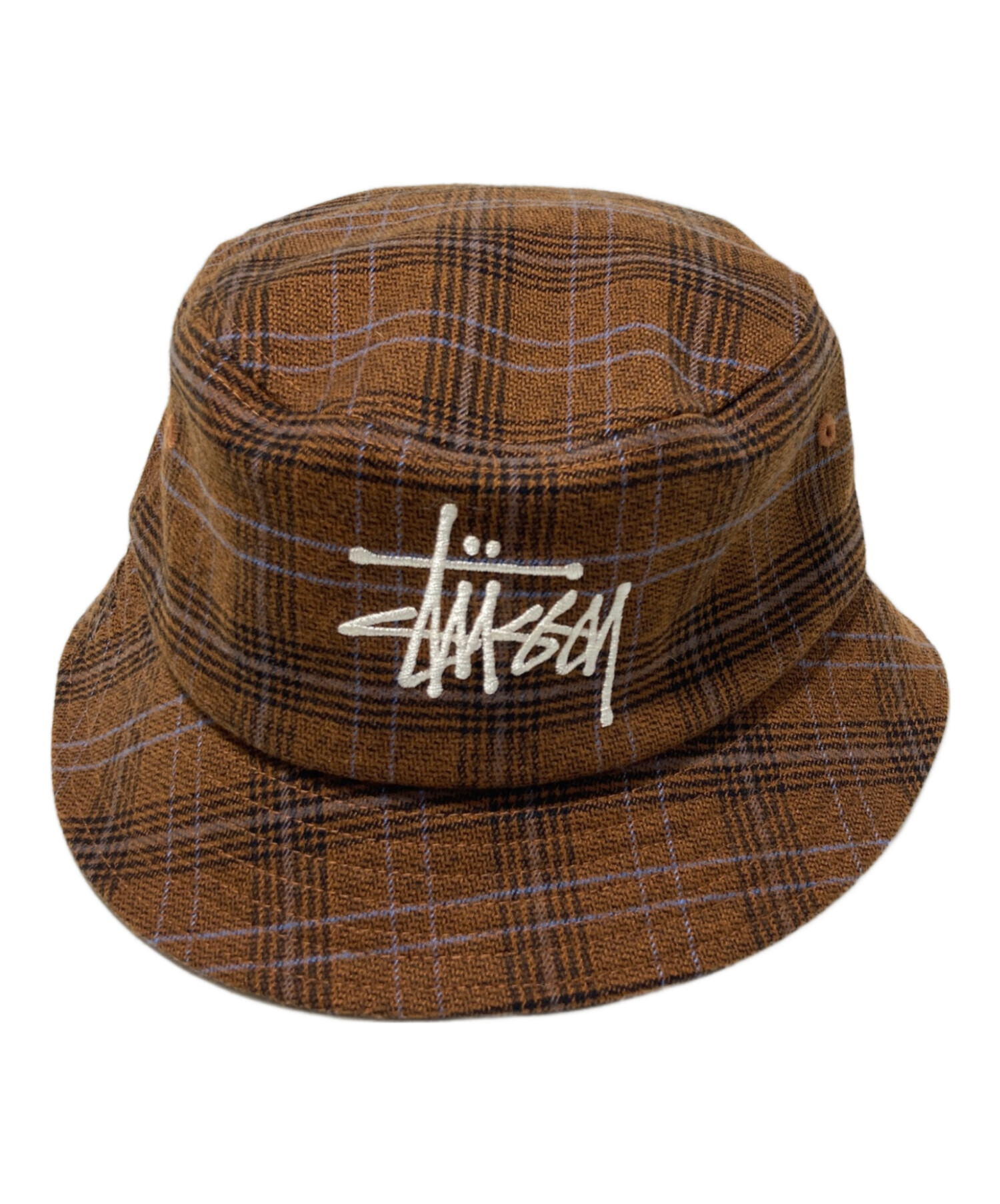 中古・古着通販】stussy (ステューシー) チェックハット ブラウン