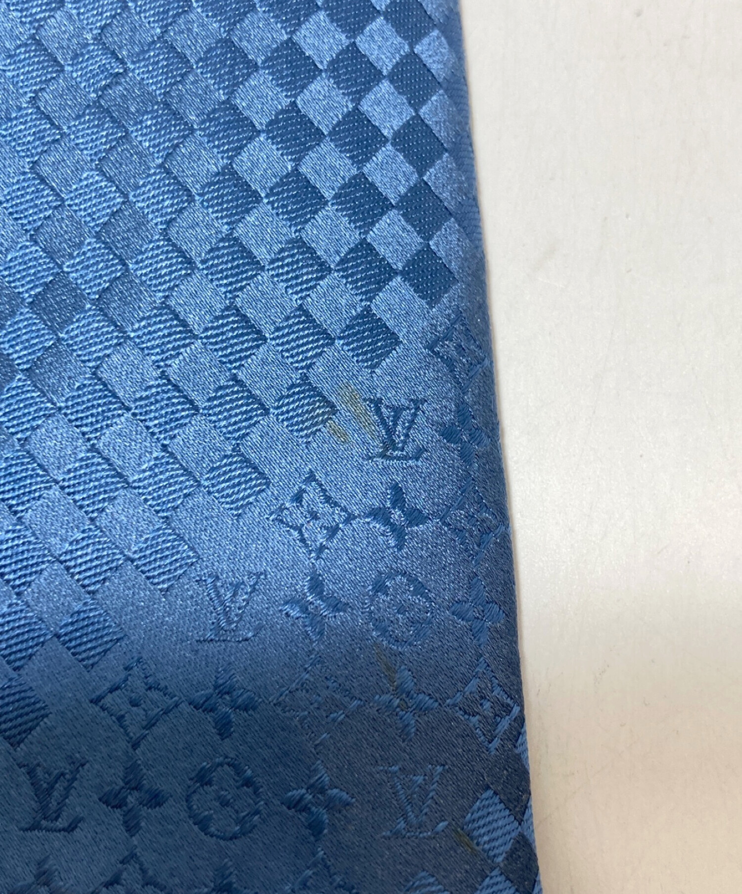 値下げ！[新品未使用] LOUIS VUITTON ブルー　ネクタイ 中古・古着通販】LOUIS VUITTON (ルイ ヴィトン) モノグラム切替