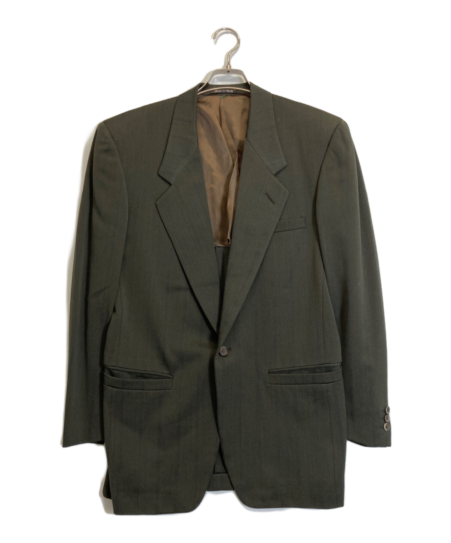 GIANNI VERSACE カシミヤ混ジャケット/グリーン/美品/ヴェルサーチ 中古・古着通販】GIANNI VERSACE (ジャンニ・ヴェルサーチ) 1B