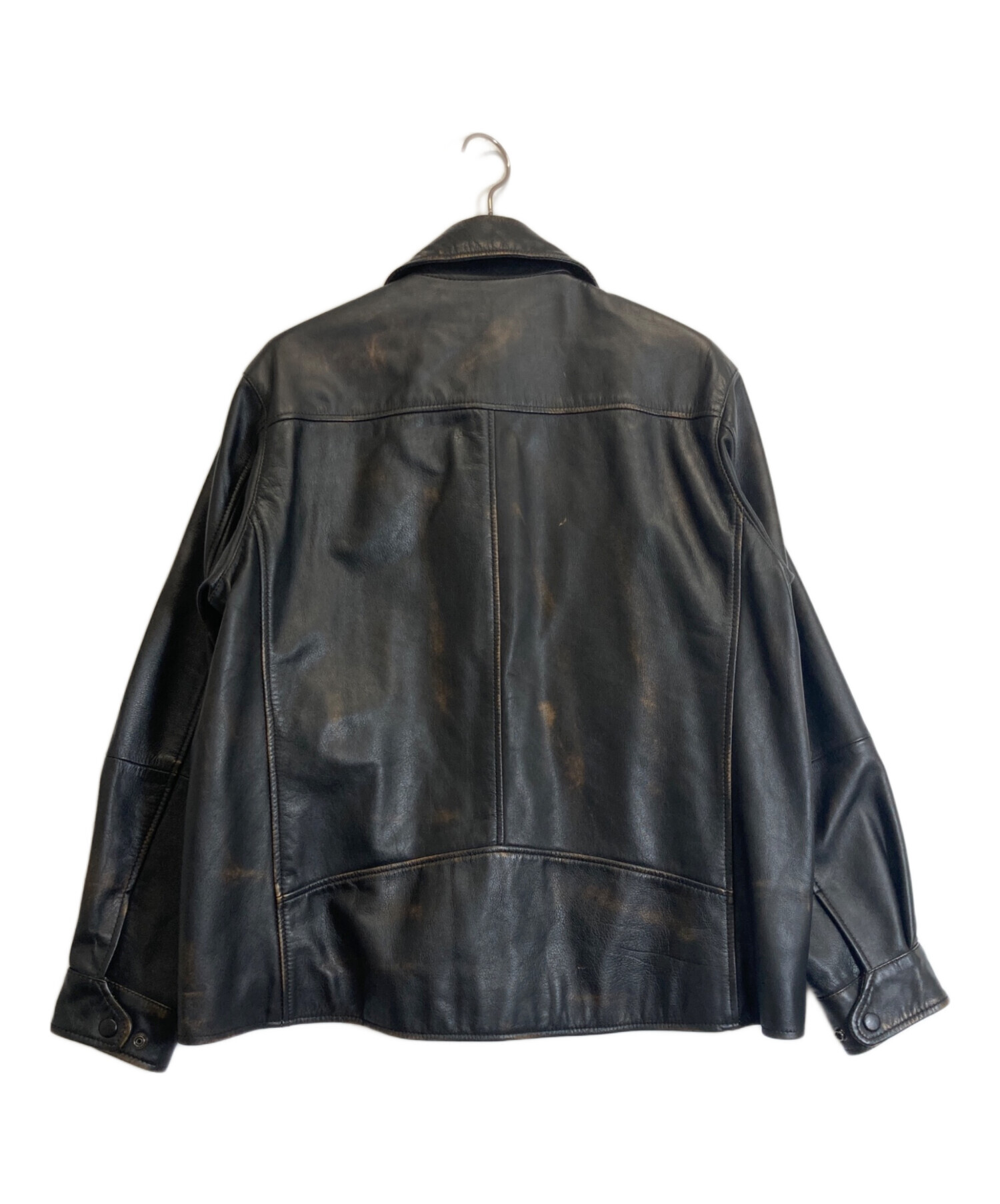 定価9万　CCU レザー　WILL ZIP JACKET 中古・古着通販】ccu (シーシーユー) WILL ZIP JACKET ブラック サイズ