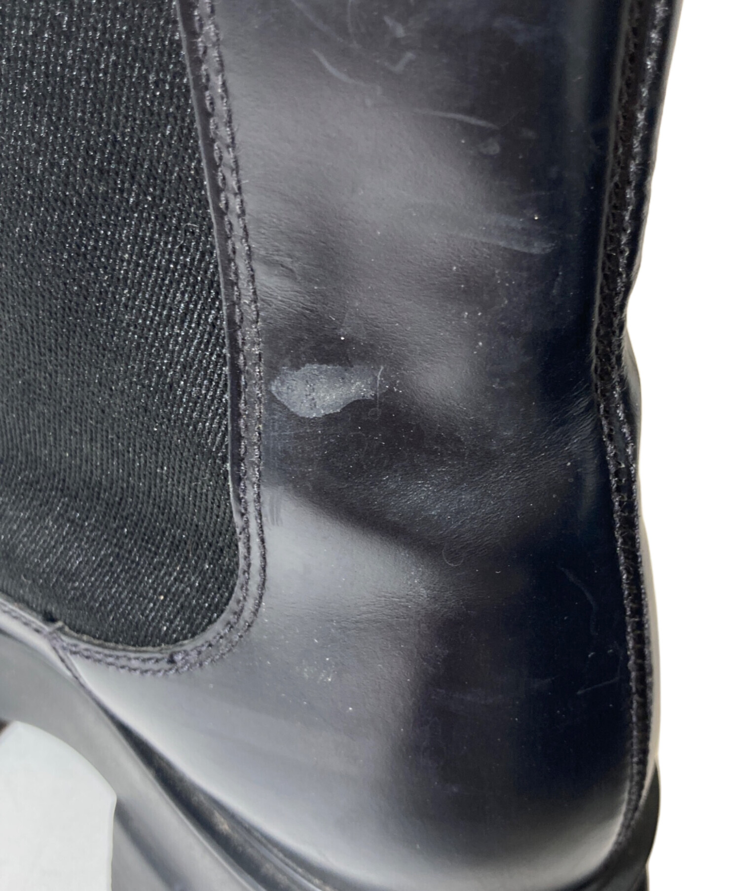 中古・古着通販】PRADA (プラダ) モノリスチェルシーブーツ ブラック