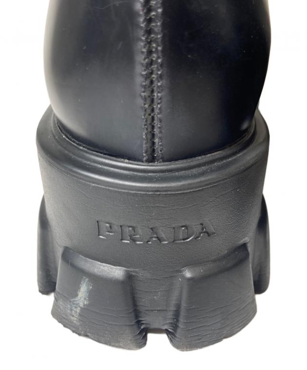 中古・古着通販】PRADA (プラダ) モノリスチェルシーブーツ ブラック