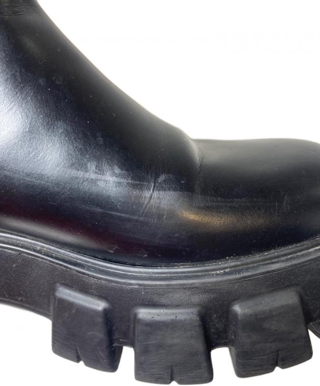 中古・古着通販】PRADA (プラダ) モノリスチェルシーブーツ ブラック