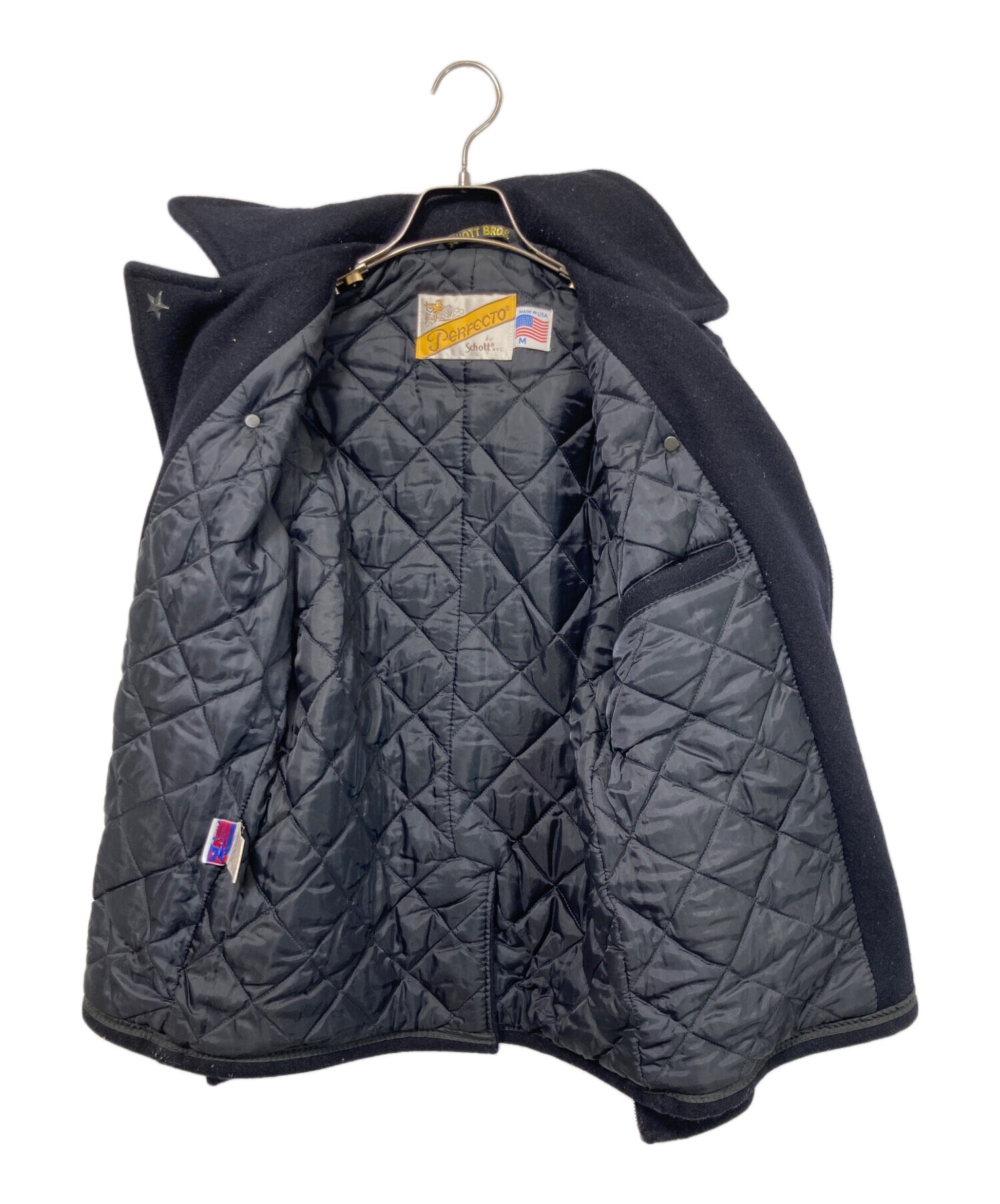 schott ショット　ライダースジャケット　メルトン　38 中古・古着通販】Schott (ショット) メルトンライダースジャケット