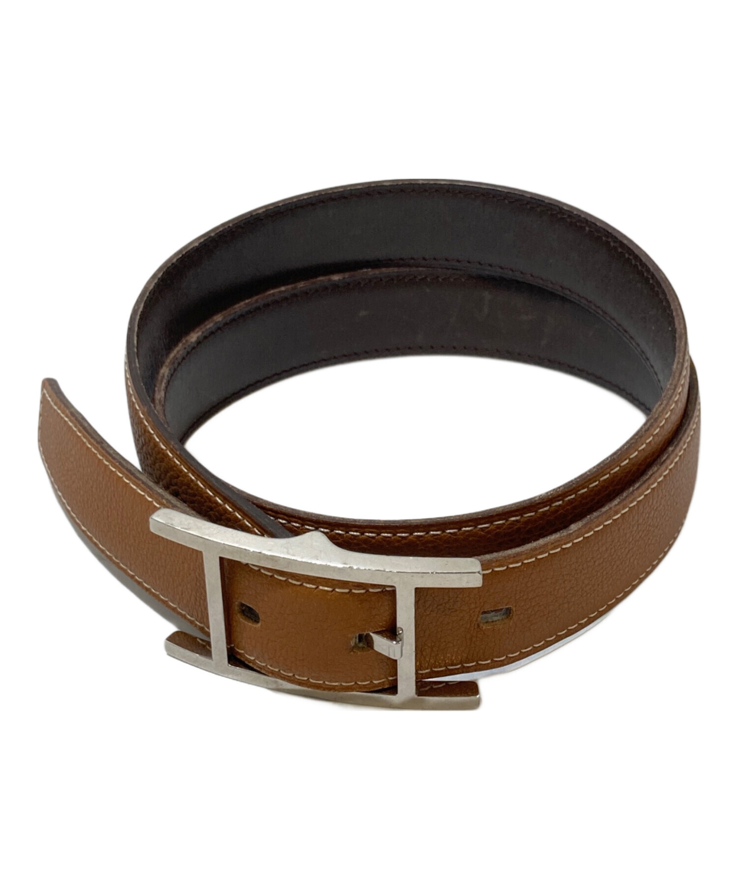 中古・古着通販】HERMES (エルメス) リバーシブルベルト ブラウン