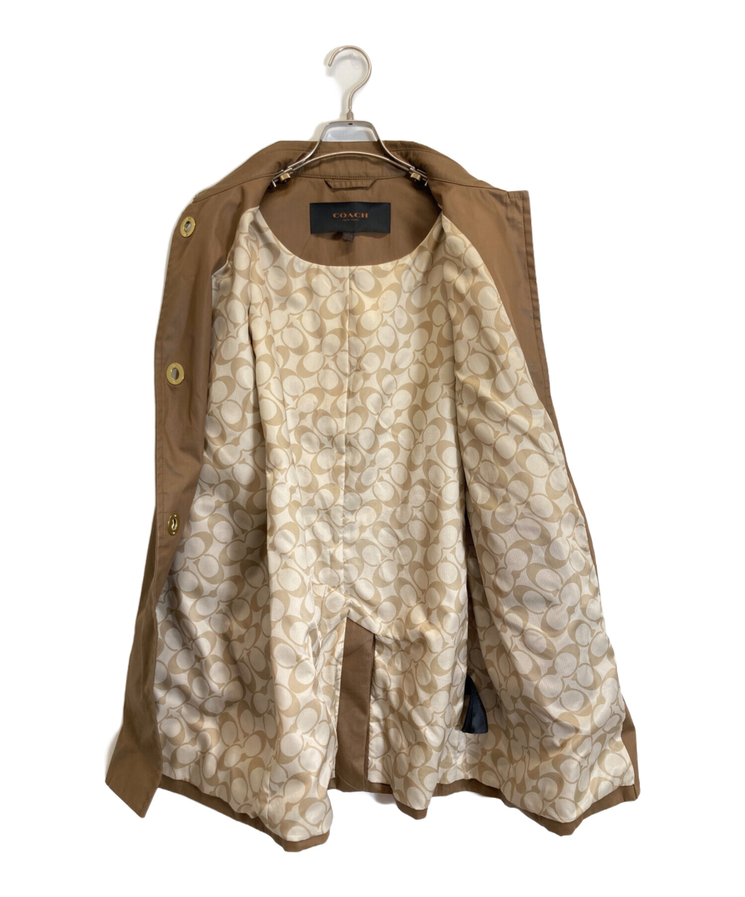 極美品 COACH レザー切替ウールロングコート ターンロック シグネチャー M 公式】COACH – コーチ | スキー ブルゾン