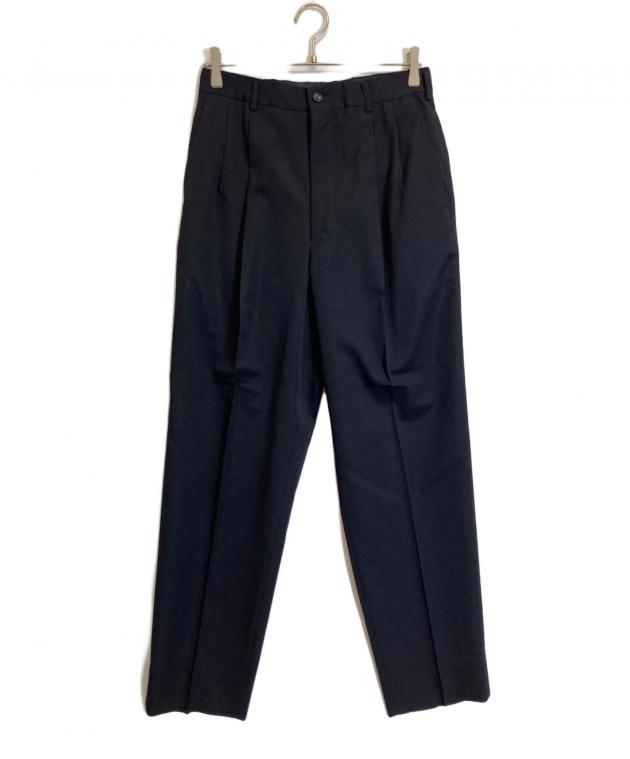 コムデギャルソンオム　コットンリネン　トラウザーズ　スラックス　ネイビー コムデギャルソンオム コットンリネン トラウザーズ スラックス