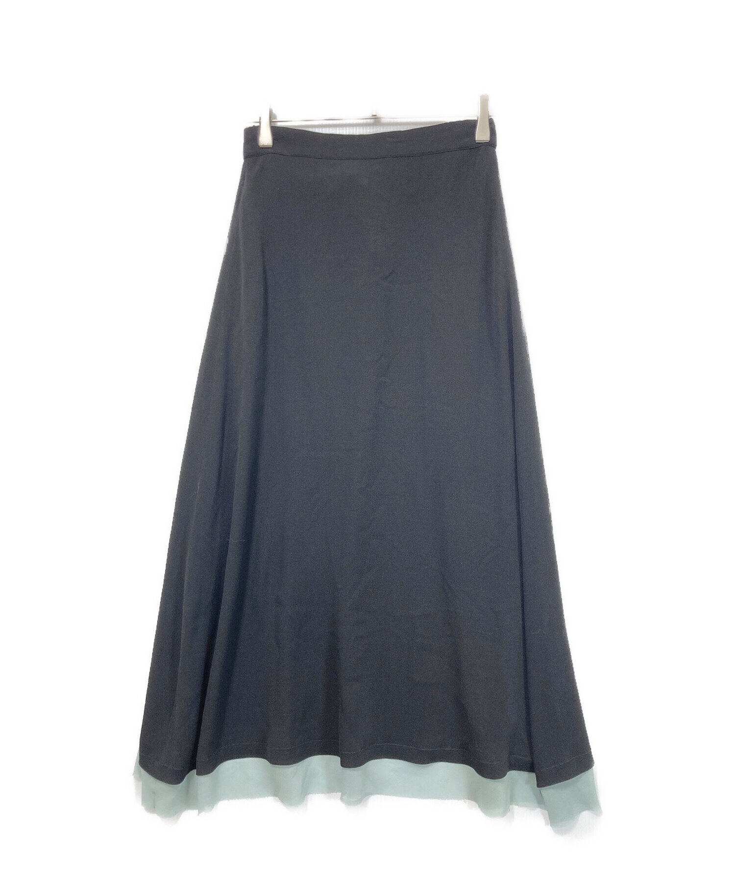 中古・古着通販】FENDI (フェンディ) シルクロングスカート ブラック