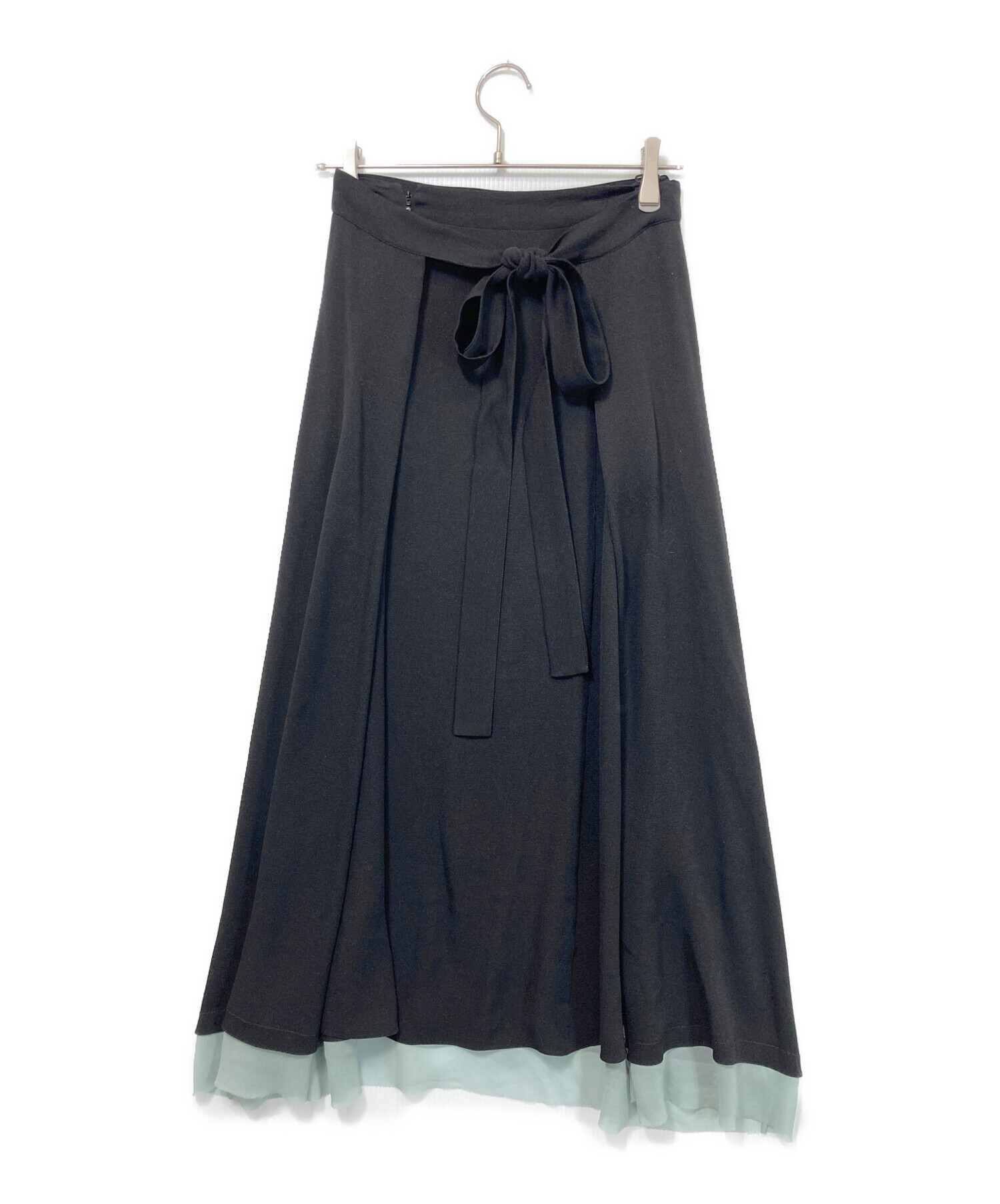 中古・古着通販】FENDI (フェンディ) シルクロングスカート ブラック