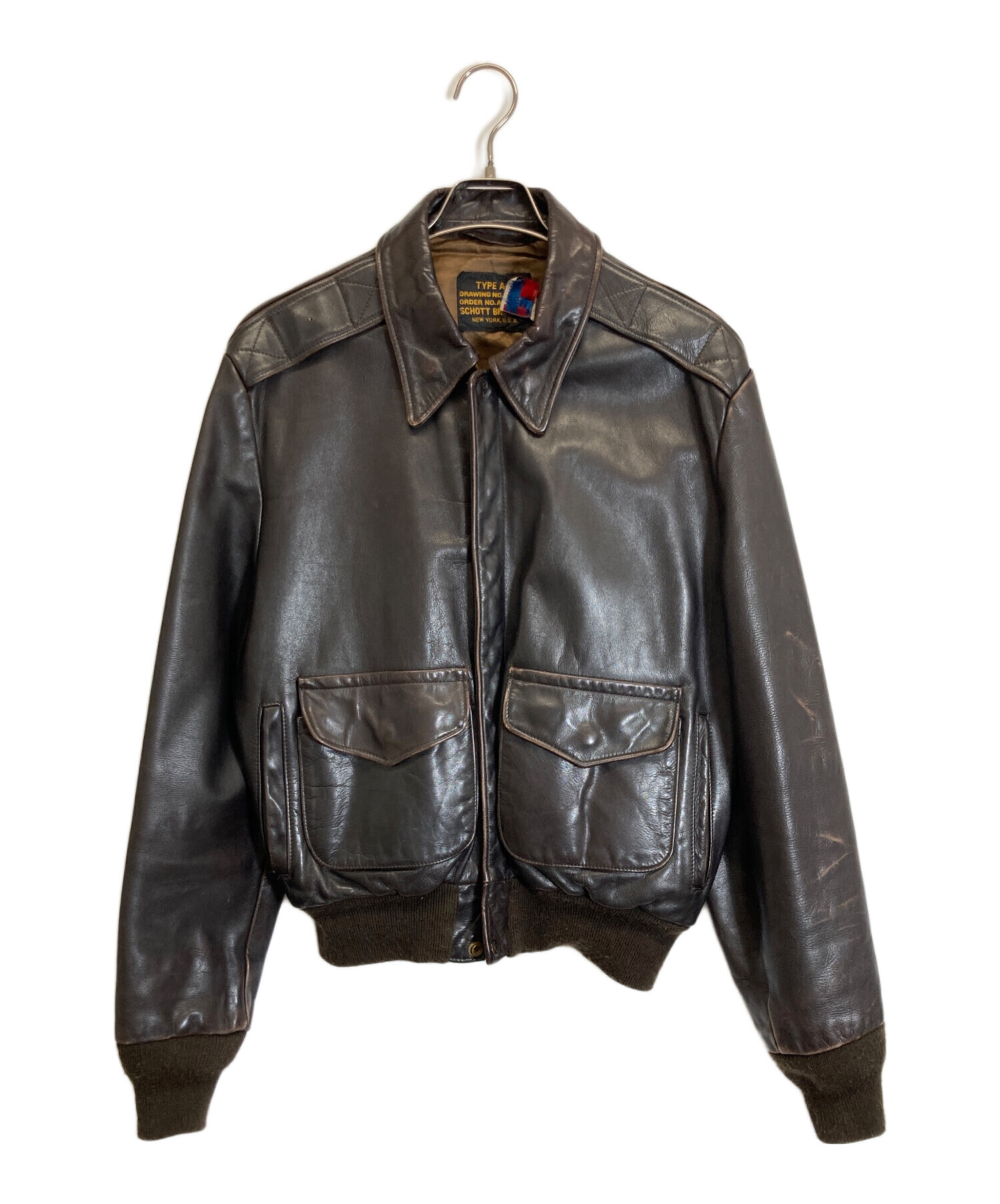 中古・古着通販】Schott (ショット) A-2レザージャケット ブラック 