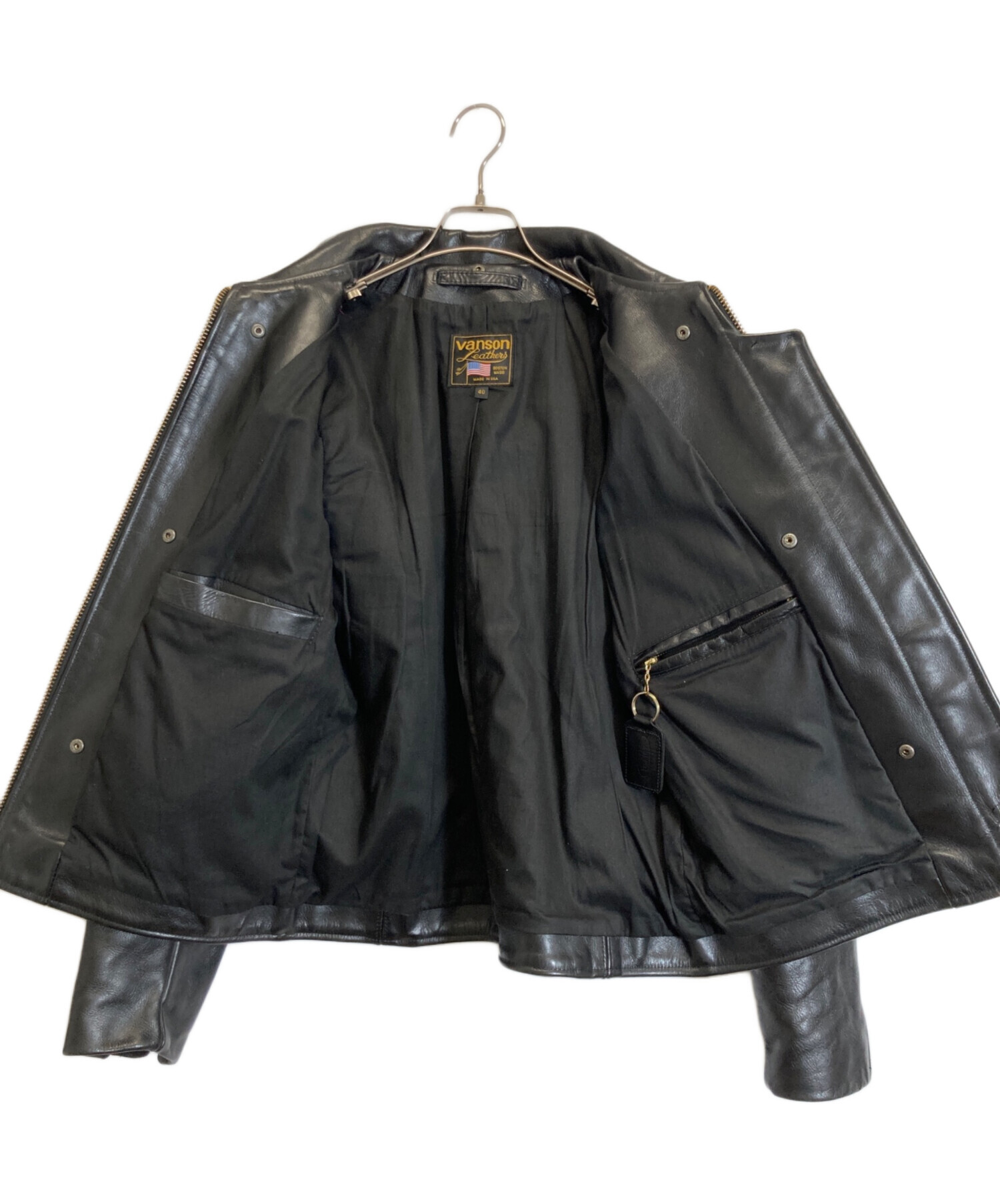 中古・古着通販】VANSON (バンソン) シングルライダースジャケット