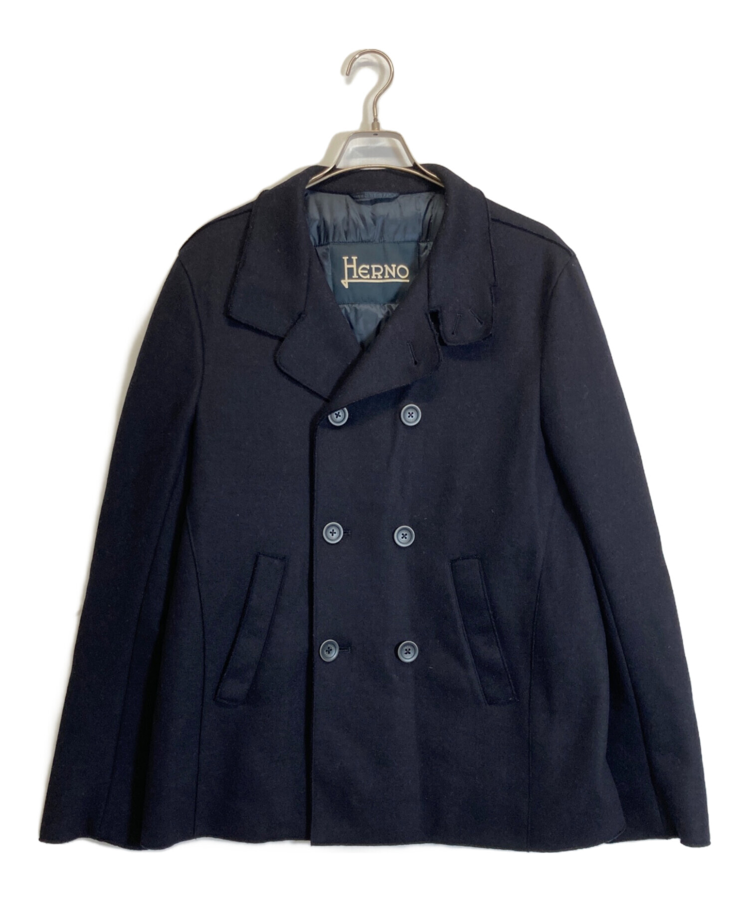 中古・古着通販】HERNO (ヘルノ) Pコート ネイビー サイズ:52