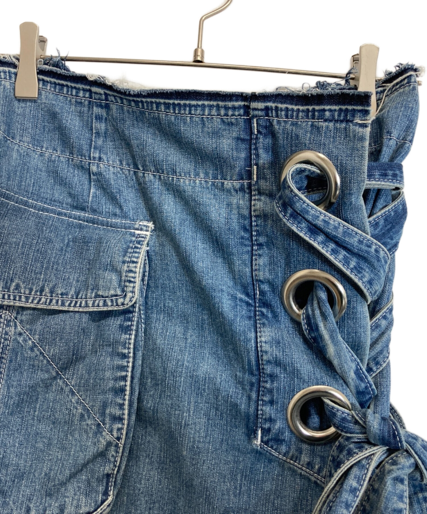 中古・古着通販】sacai (サカイ) デニムデザインスカート インディゴ