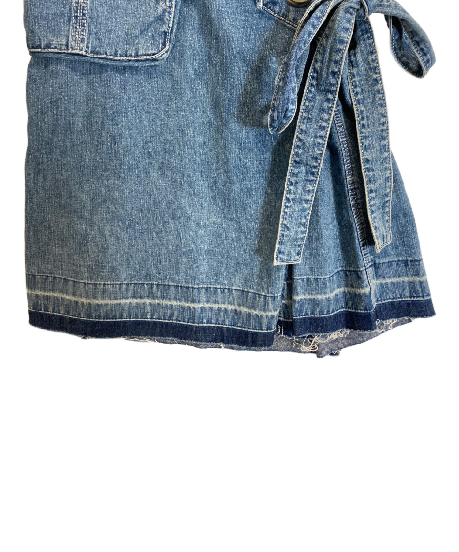 中古・古着通販】sacai (サカイ) デニムデザインスカート インディゴ