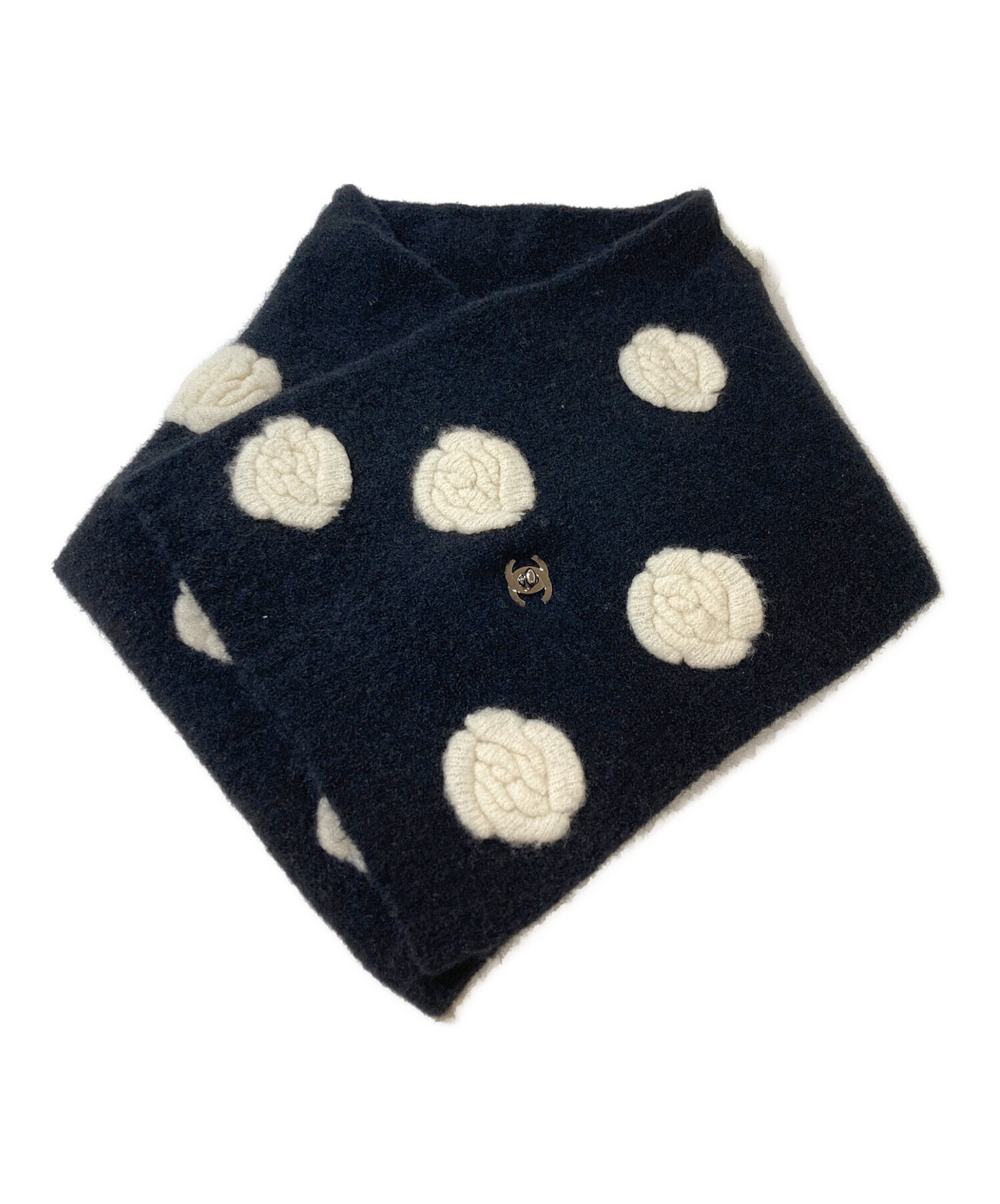 中古・古着通販】CHANEL (シャネル) カメリアターンロックマフラー