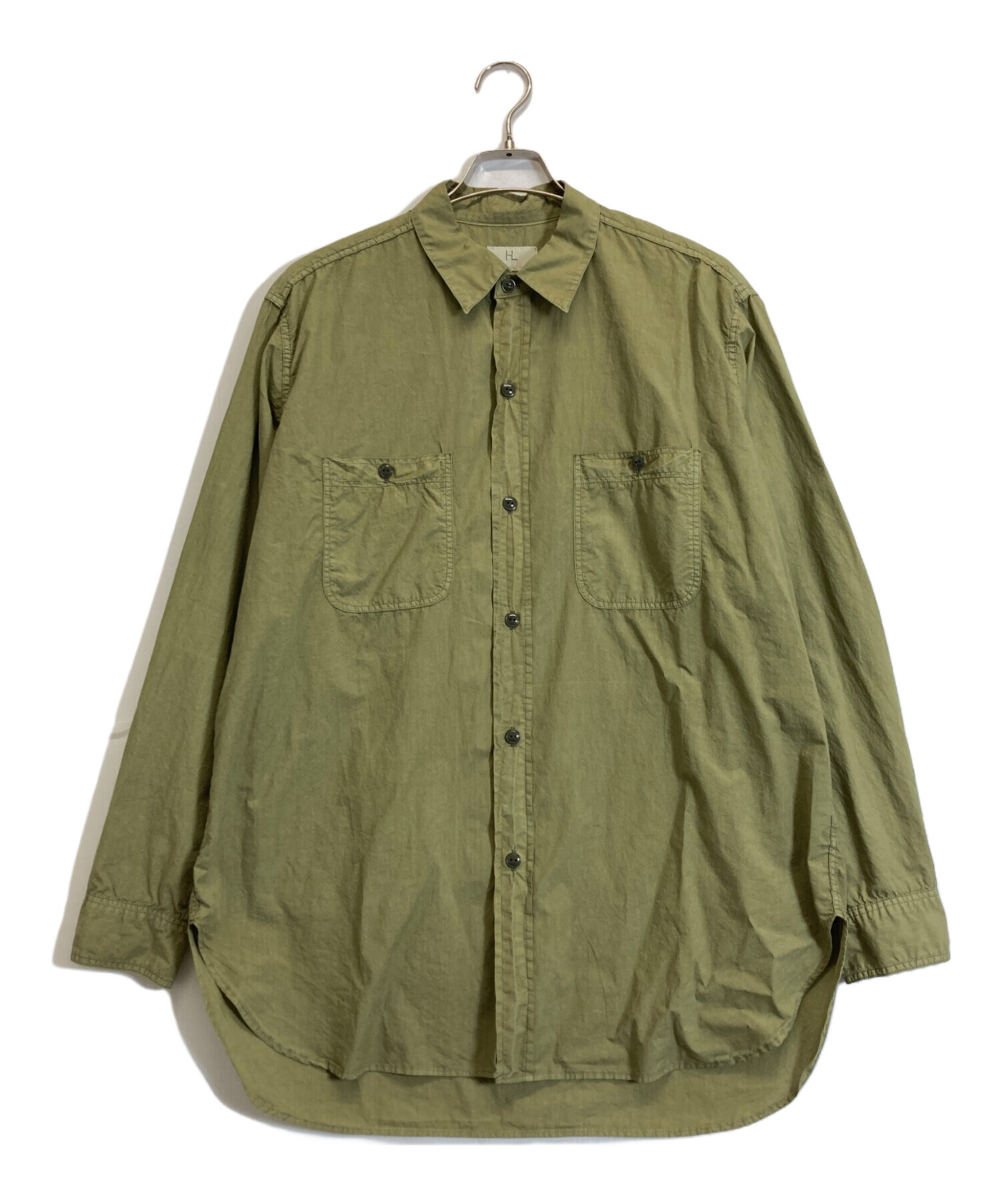 中古・古着通販】HERILL (ヘリル) U.S.N Cottonpoplin shirt カーキ