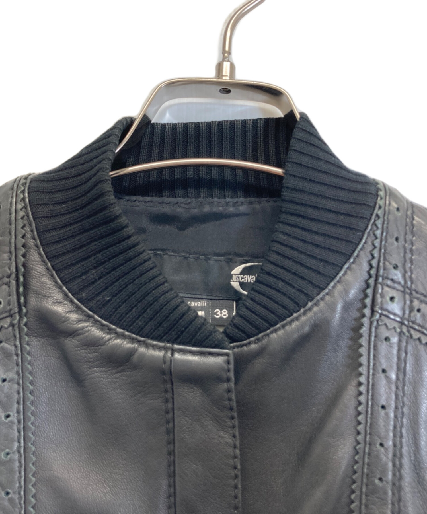 【未使用】justcavalliレザージャケット　サイズL ジャストカヴァリ春物 中古・古着通販】JUST CAVALLI (ジャストカヴァリ) レザージャケット