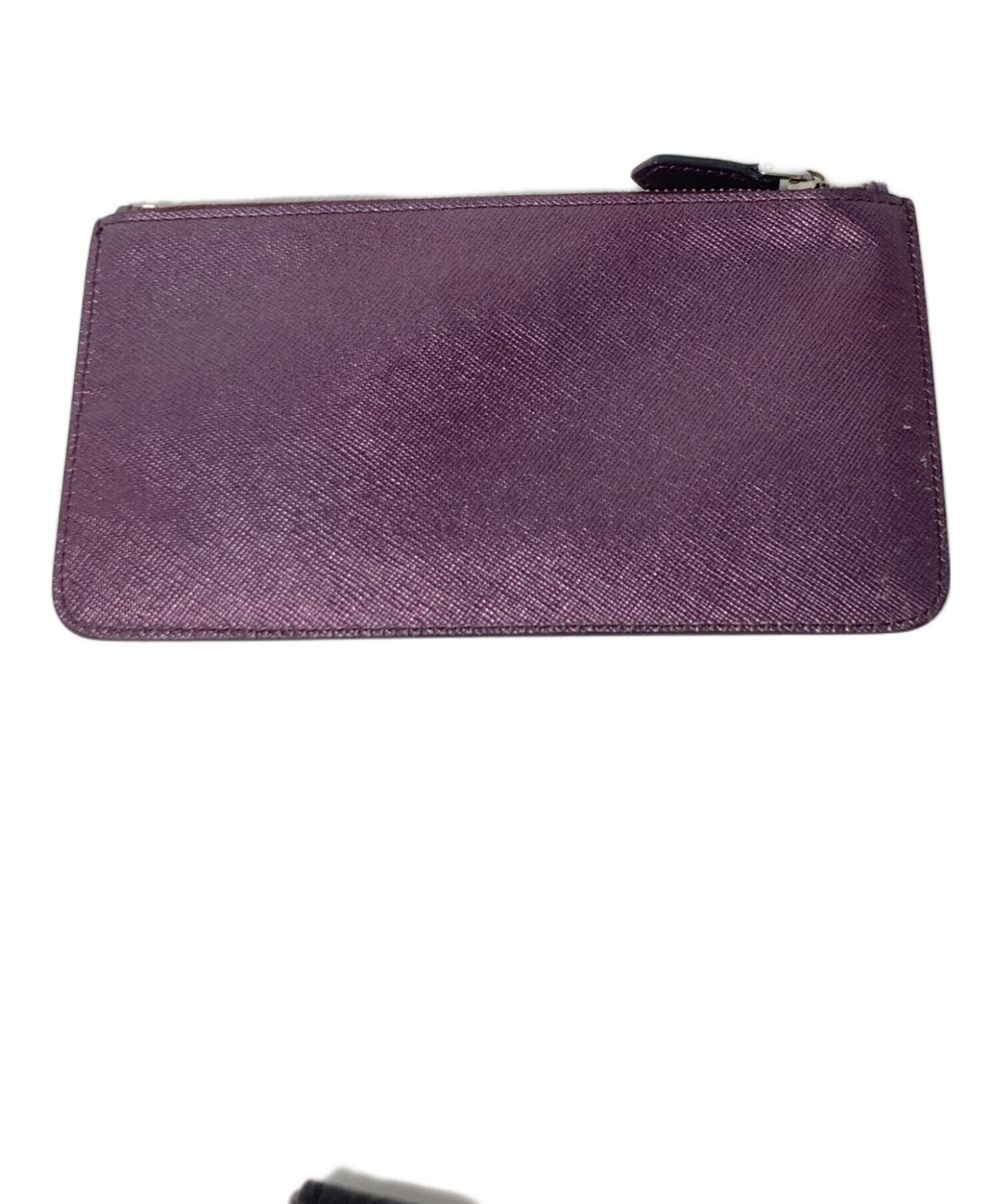 中古・古着通販】PRADA (プラダ) サフィアーノフラットポーチ ピンク 