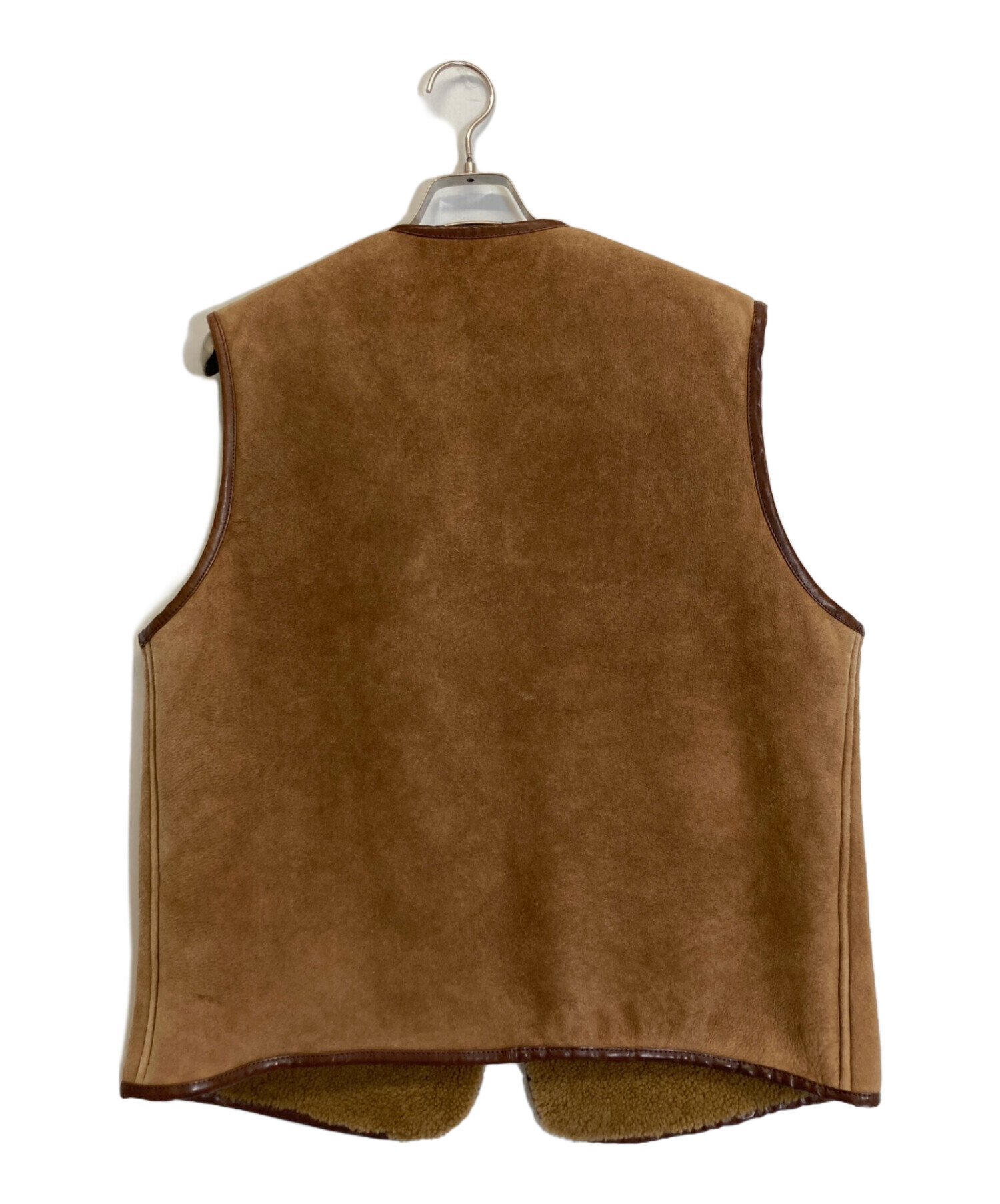 中古・古着通販】NAISSANCE (ネサーンス) ラムムートンベスト ベージュ