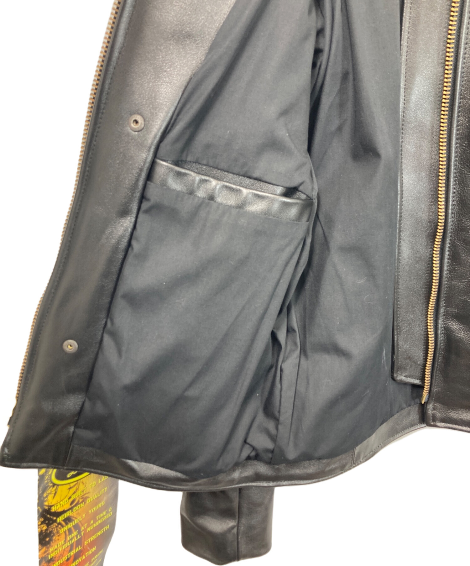 中古・古着通販】VANSON (バンソン) レザージャケット ブラック サイズ