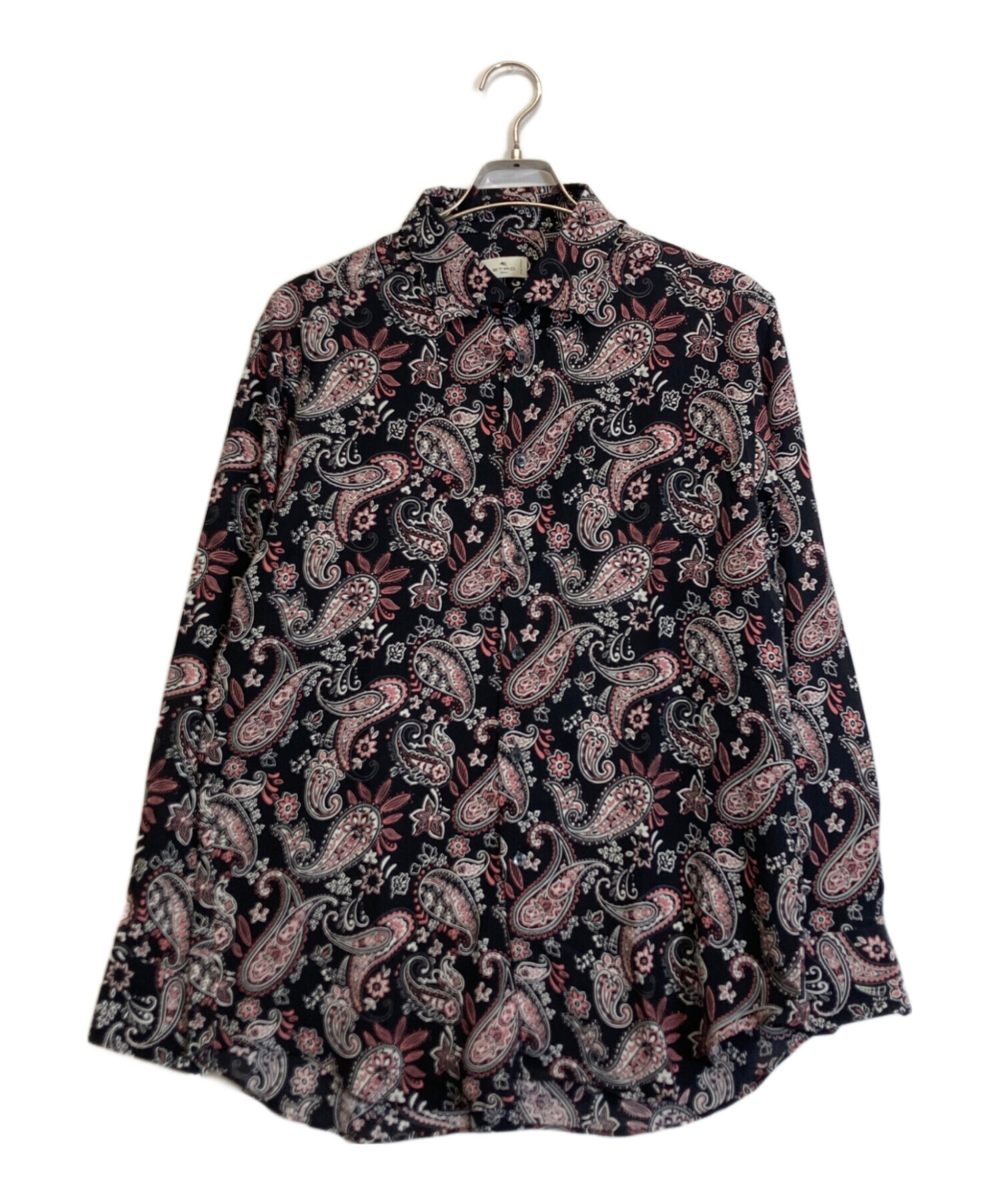 中古・古着通販】ETRO (エトロ) ペイズリー柄シルクシャツ ブラック