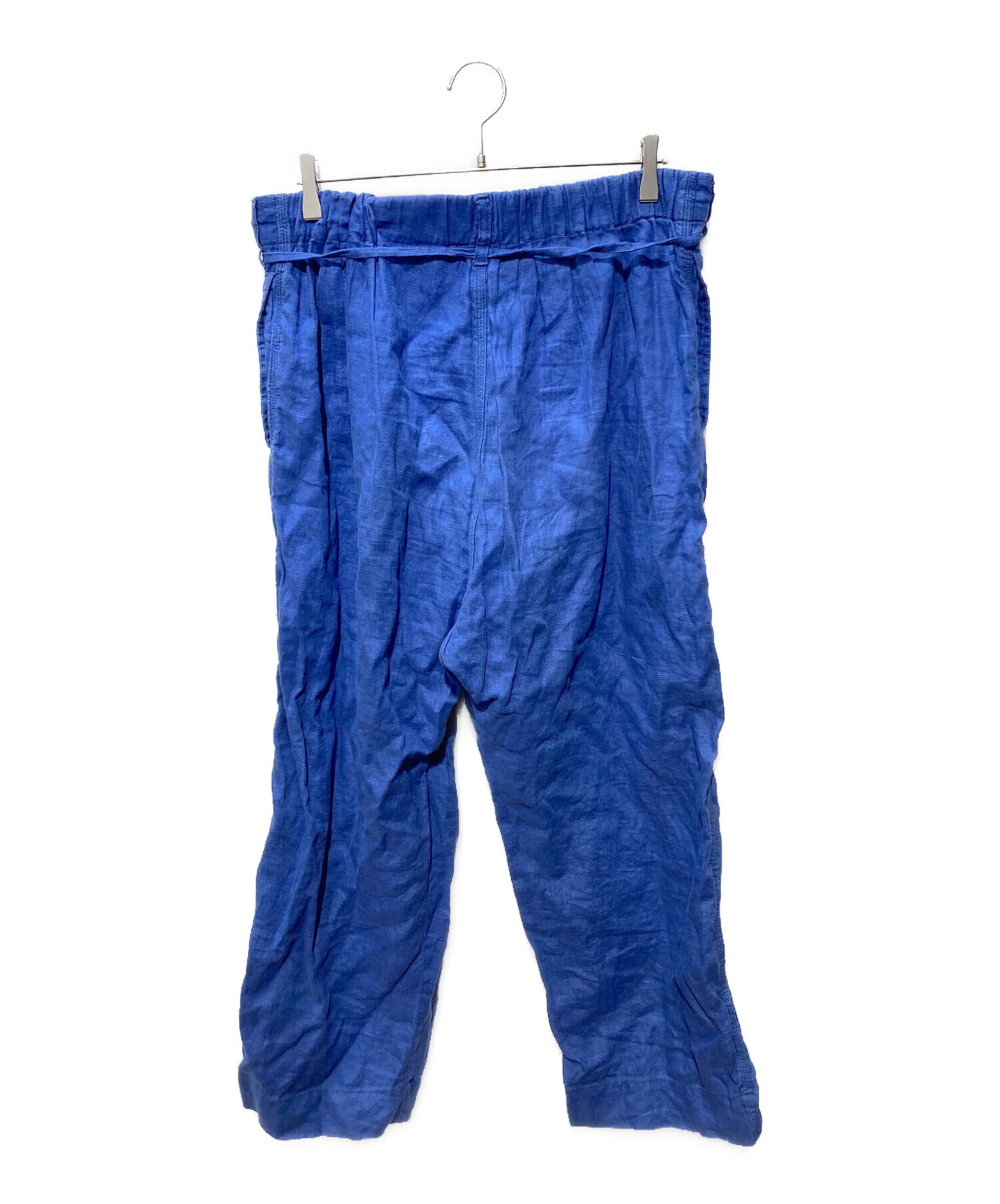 カウラム cahlumn 青　パンツ 中古・古着通販】CAHLUMN (カウラム) リネンパンツ ブルー サイズ:XXL