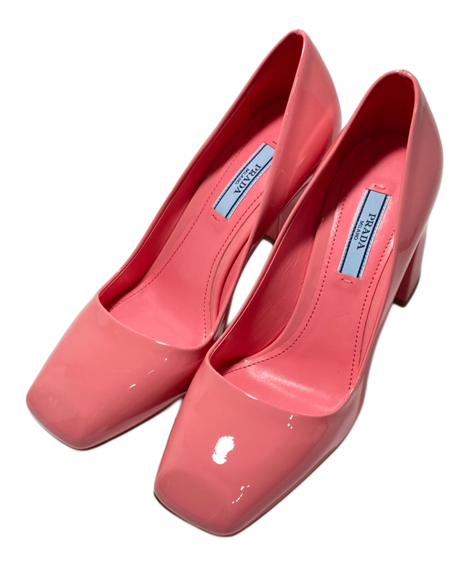 中古・古着通販】PRADA (プラダ) ヒールパンプス ショッキングピンク 