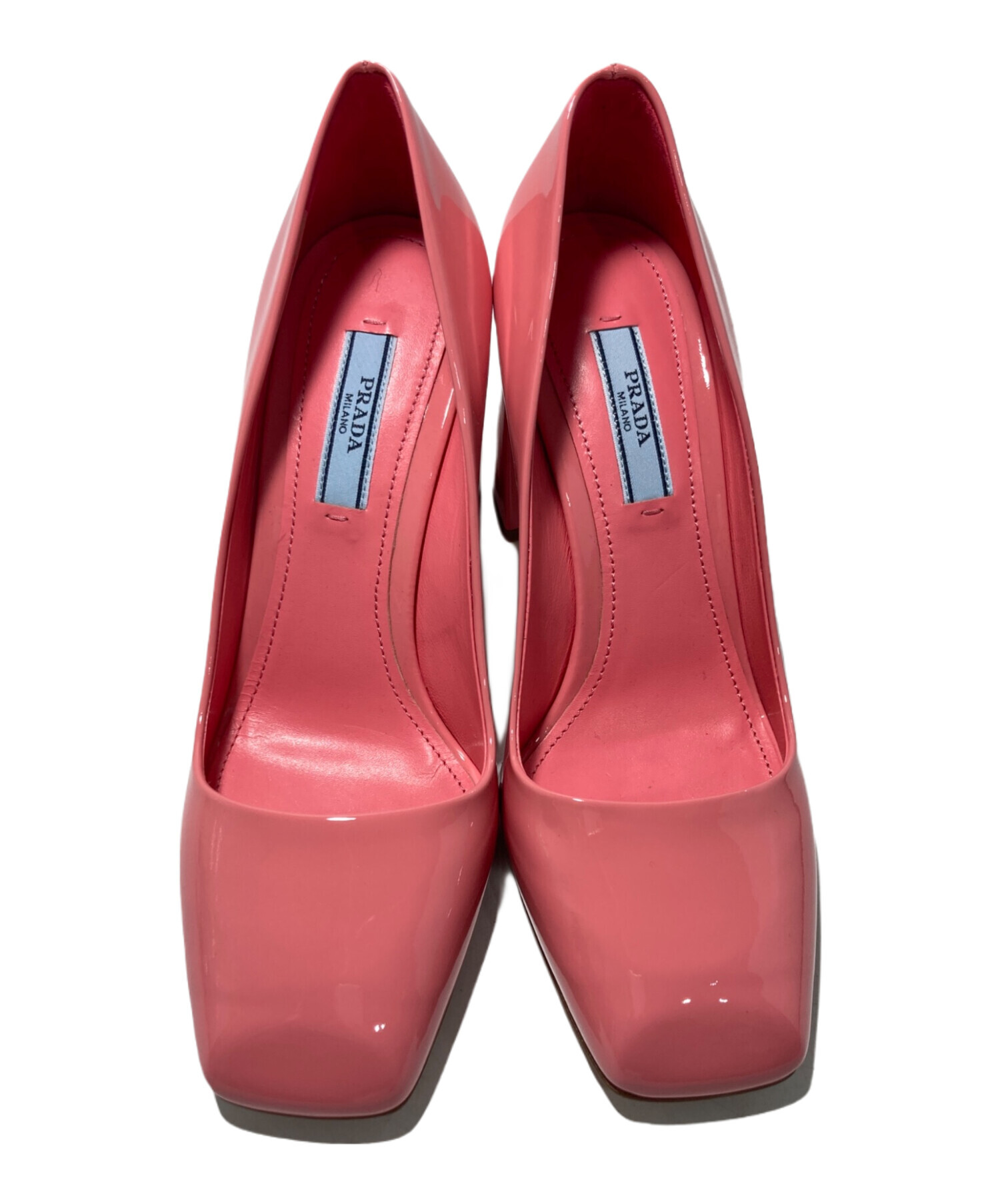 中古・古着通販】PRADA (プラダ) ヒールパンプス ショッキングピンク 