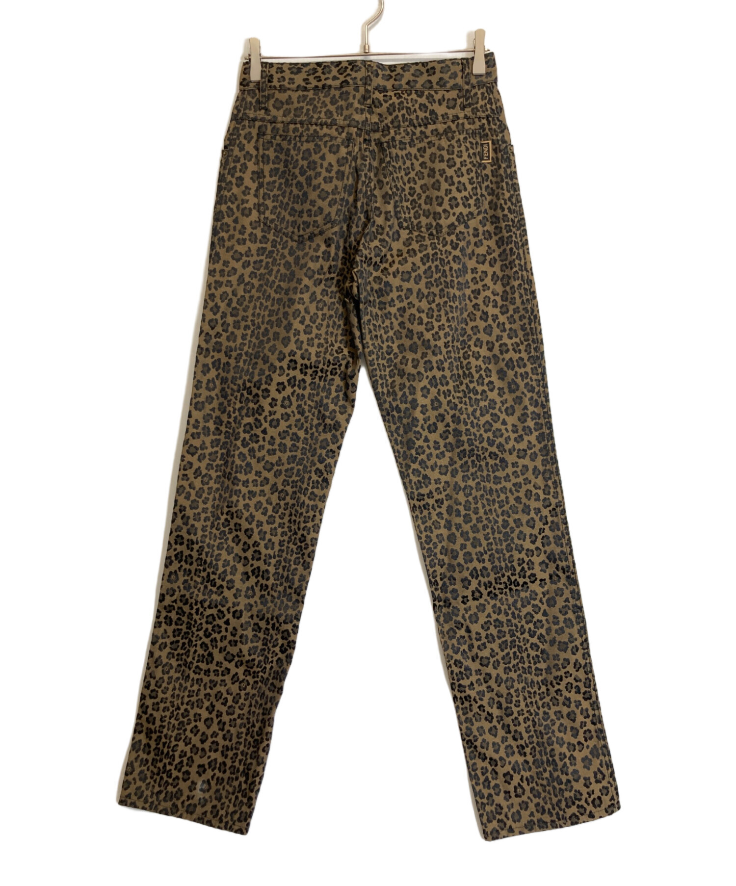 中古・古着通販】FENDI (フェンディ) レオパードパンツ ブラウン