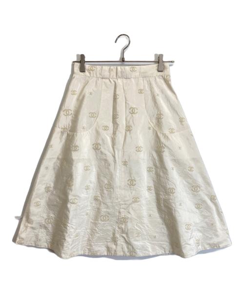 中古・古着通販】CHANEL (シャネル) ココマークデザインシルクスカート